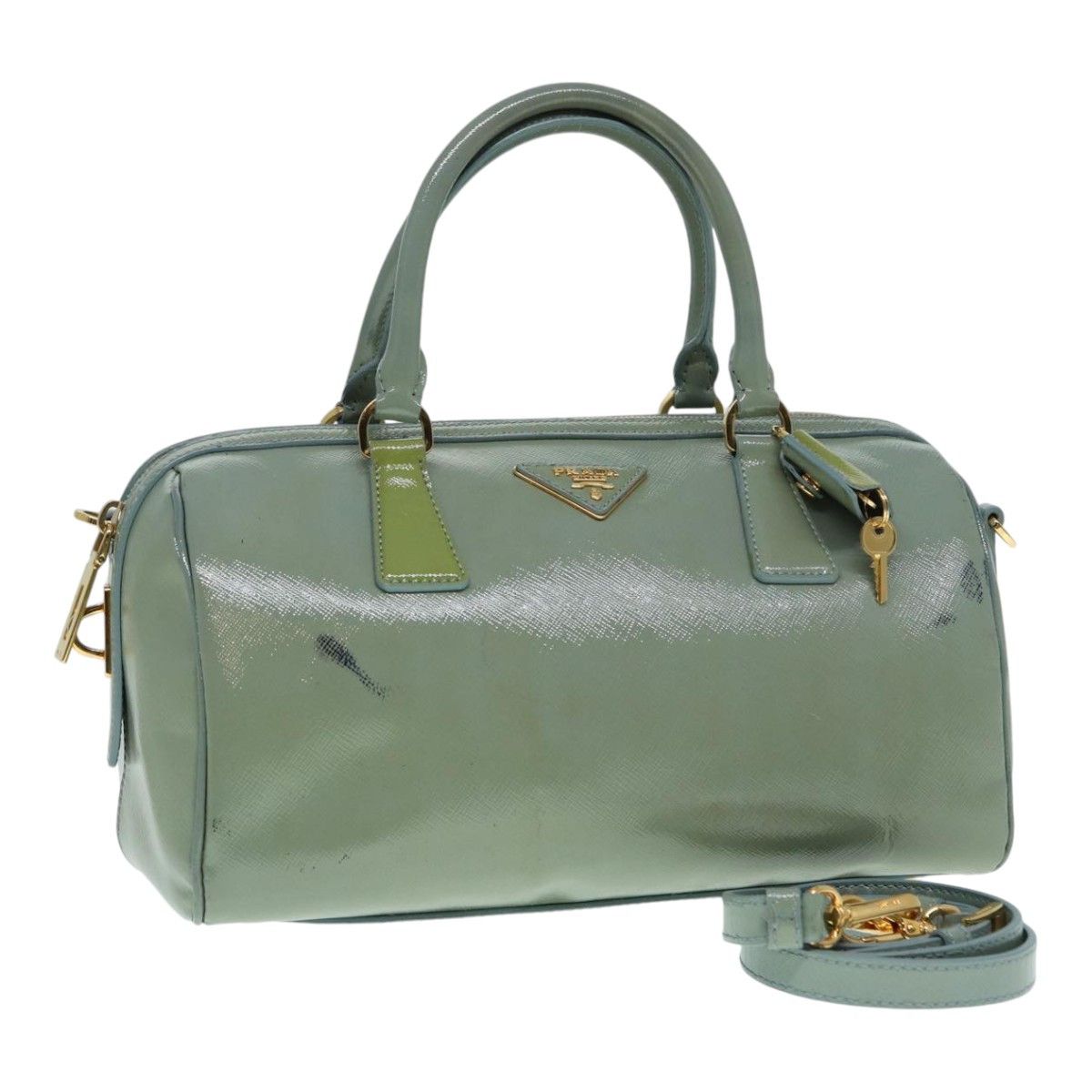Prada Green Patent Leather Handbag (Pre-Owned) Size ONE SIZE - 17 Thumbnail