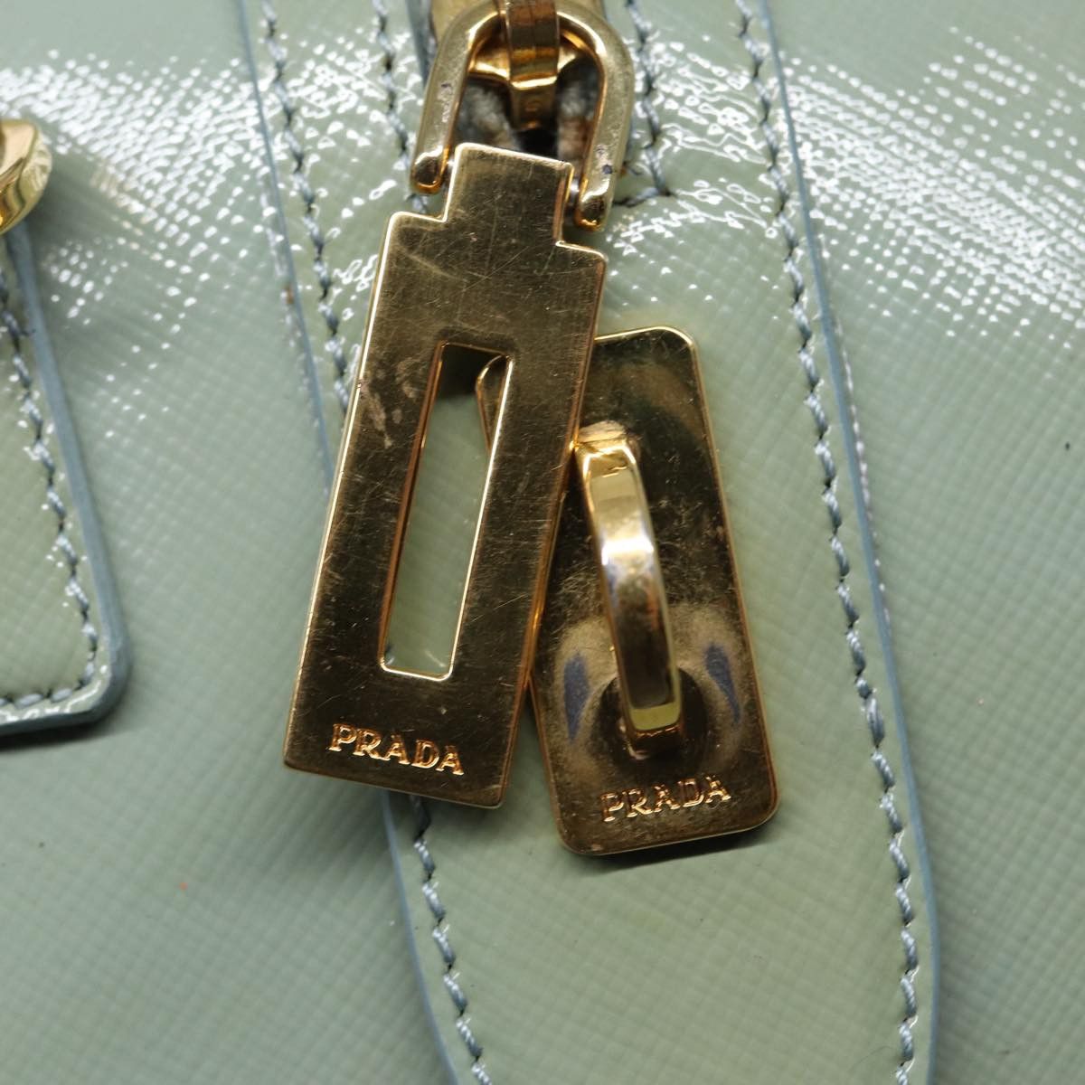 Prada Green Patent Leather Handbag (Pre-Owned) Size ONE SIZE - 13 Thumbnail