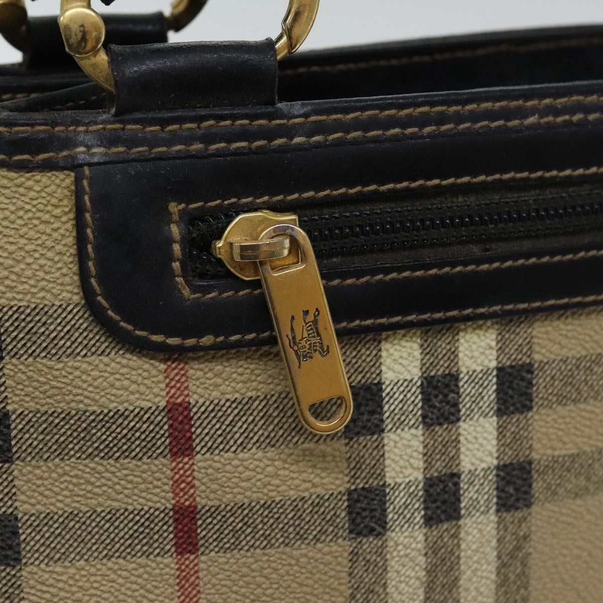 Burberry Nova Check Beige Canvas Shoulder Bag (Pre-Owned) Size ONE SIZE - 16 Thumbnail