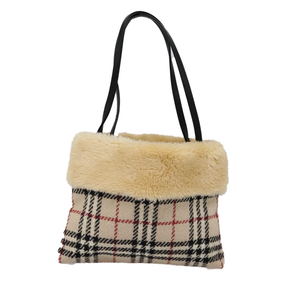 Burberry Nova Check Beige Wool Handbag (Pre-Owned) Size ONE SIZE - 2 Thumbnail