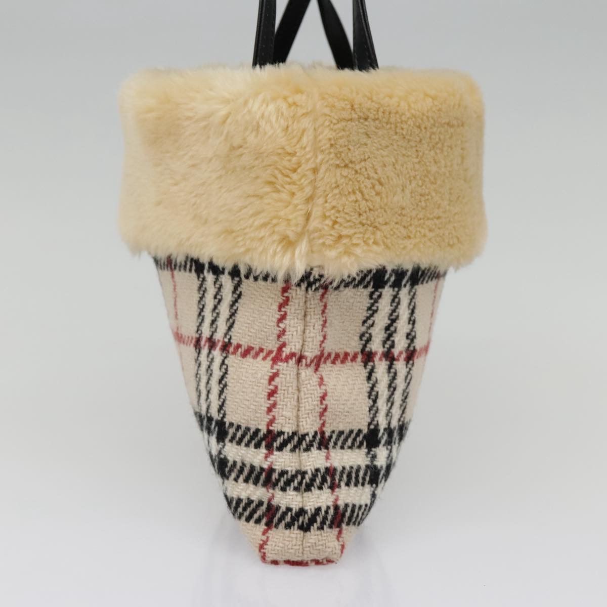 Burberry Nova Check Beige Wool Handbag (Pre-Owned) Size ONE SIZE - 4 Thumbnail