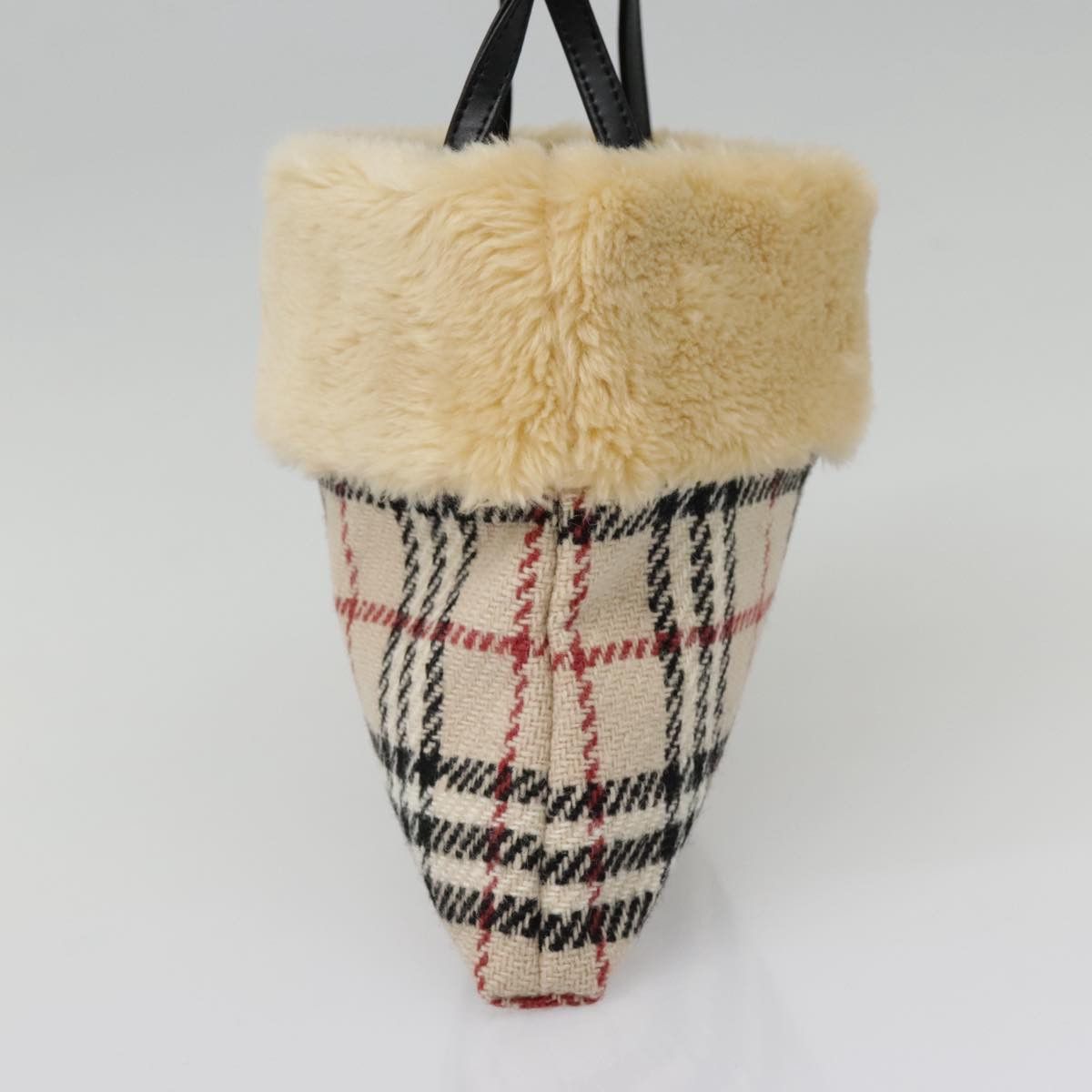 Burberry Nova Check Beige Wool Handbag (Pre-Owned) Size ONE SIZE - 3 Thumbnail