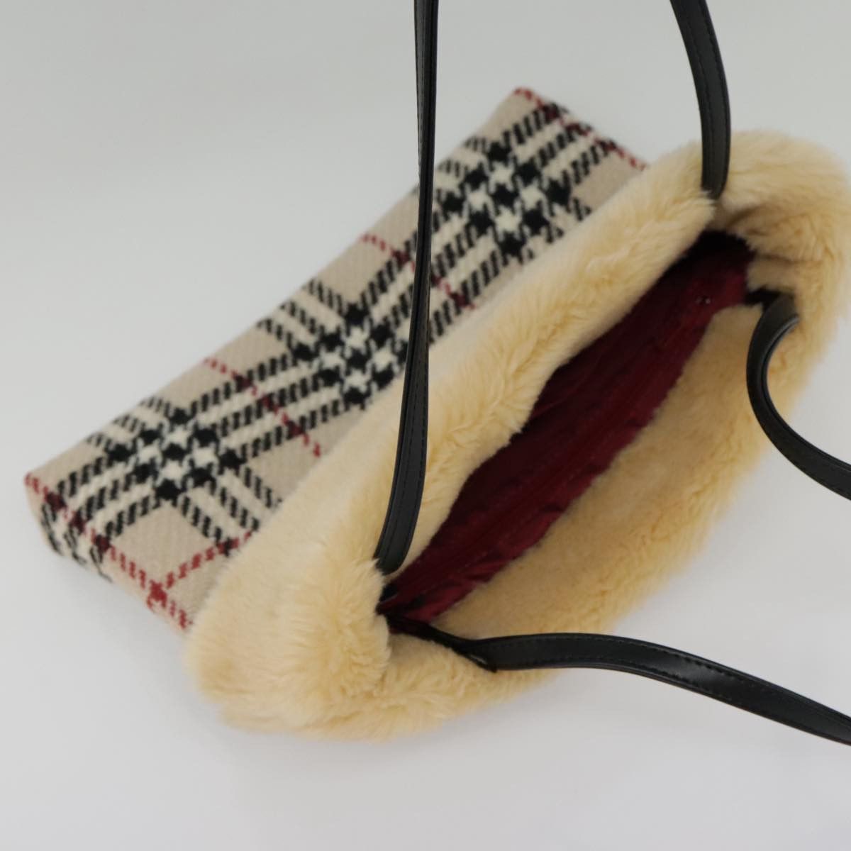 Burberry Nova Check Beige Wool Handbag (Pre-Owned) Size ONE SIZE - 17 Thumbnail