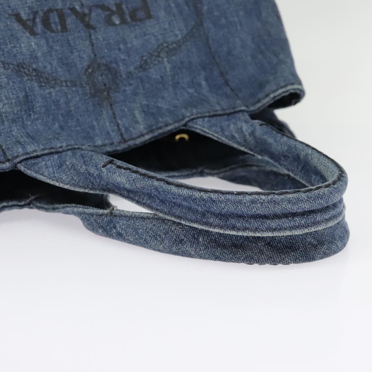 Prada Canapa Navy Canvas Handbag (Pre-Owned) Size ONE SIZE - 5 Thumbnail