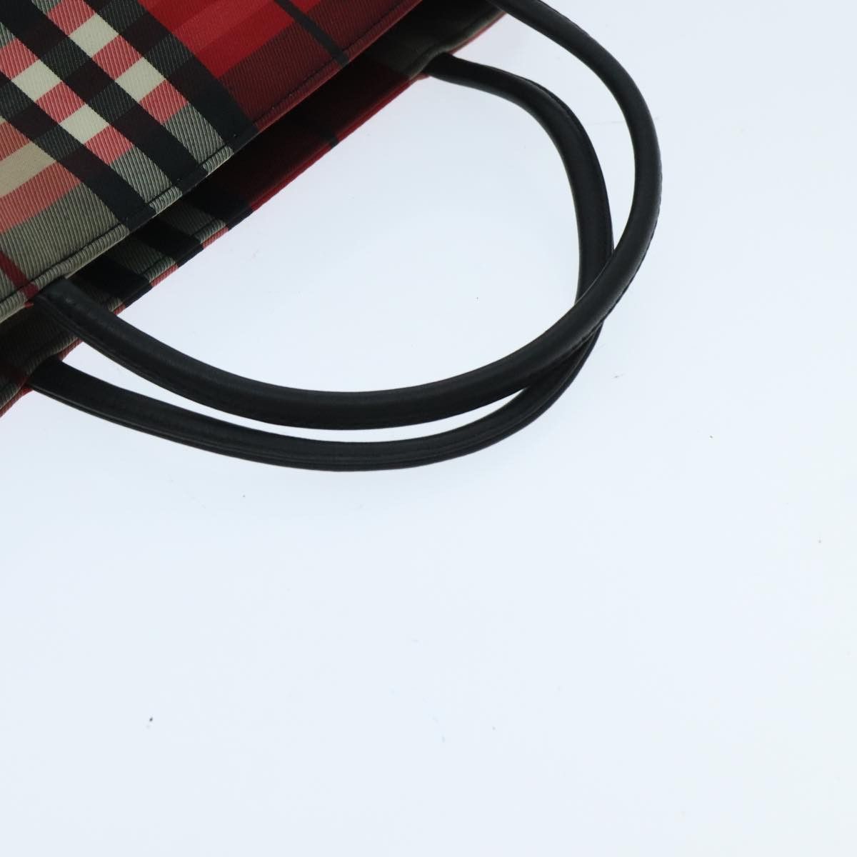 Burberry Nova Check Red Canvas Tote Bag (Pre-Owned) Size ONE SIZE - 6 Thumbnail