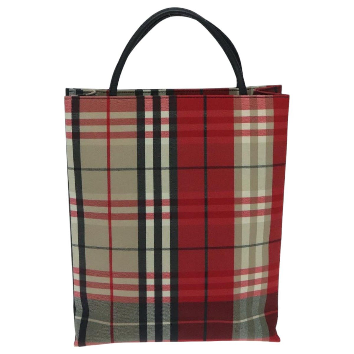 Burberry Nova Check Red Canvas Tote Bag (Pre-Owned) Size ONE SIZE - 2 Thumbnail