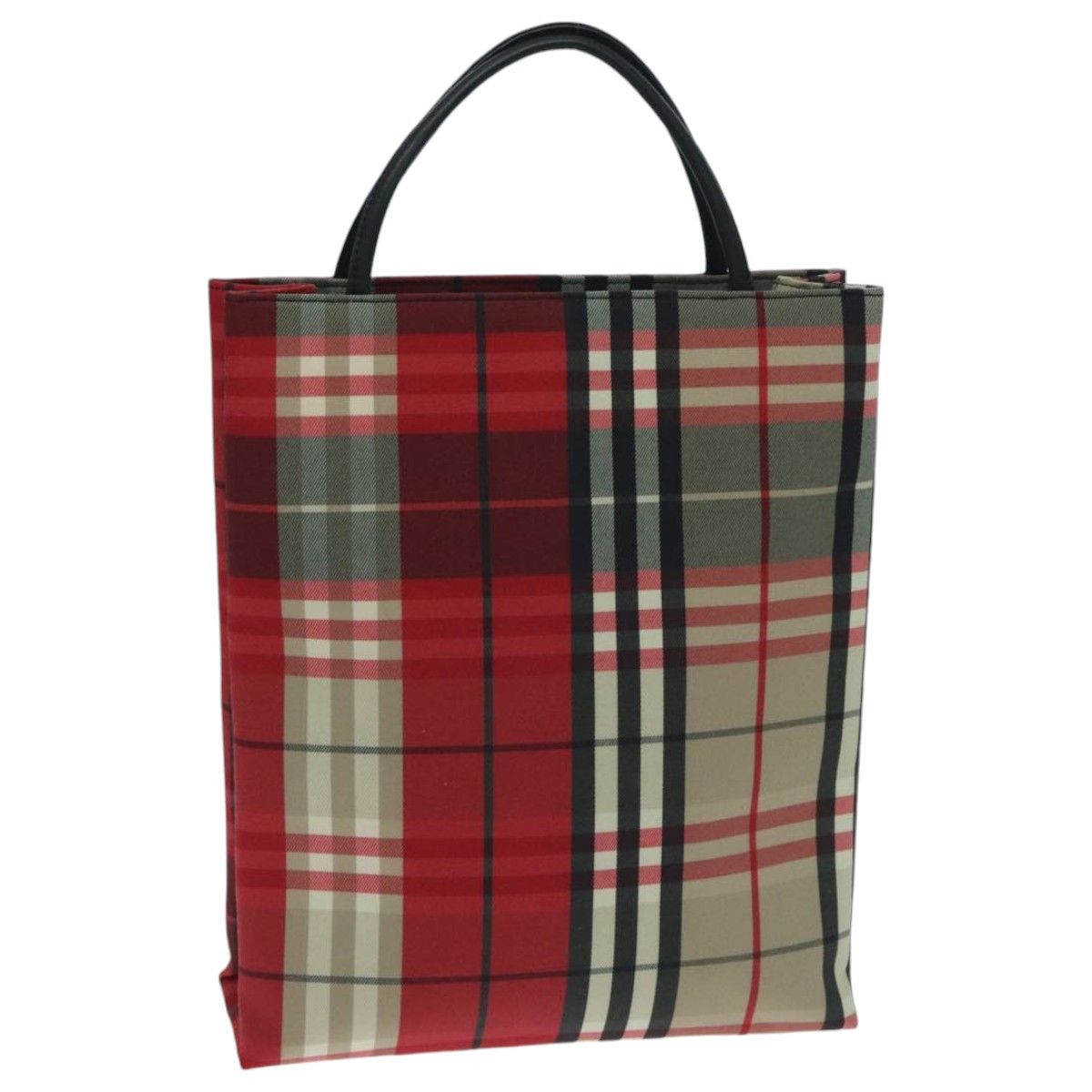 Burberry Nova Check Red Canvas Tote Bag (Pre-Owned) Size ONE SIZE - 14 Thumbnail