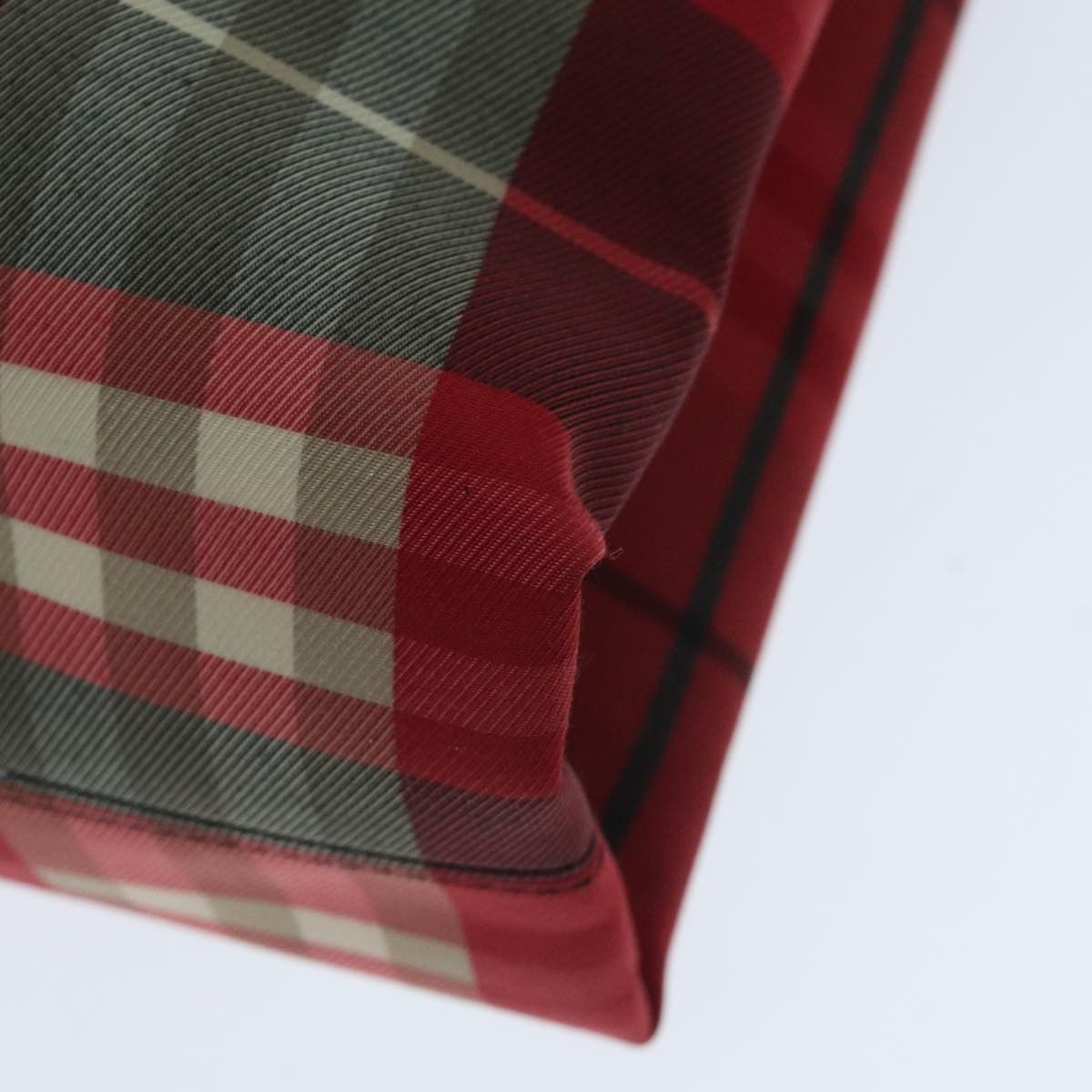 Burberry Nova Check Red Canvas Tote Bag (Pre-Owned) Size ONE SIZE - 8 Thumbnail