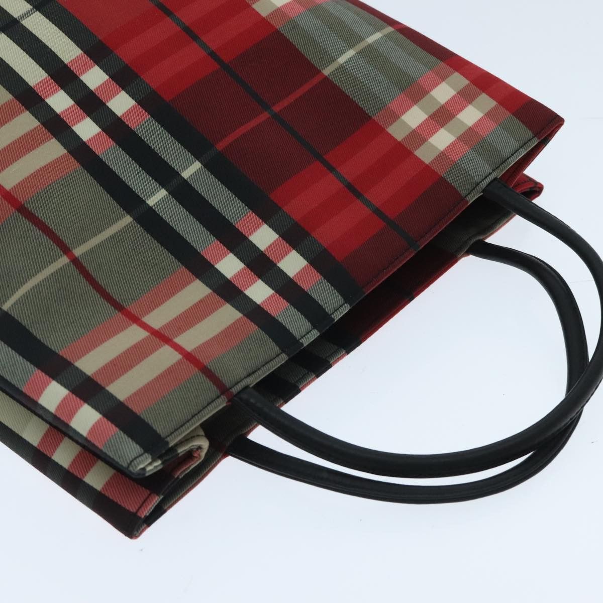 Burberry Nova Check Red Canvas Tote Bag (Pre-Owned) Size ONE SIZE - 5 Thumbnail