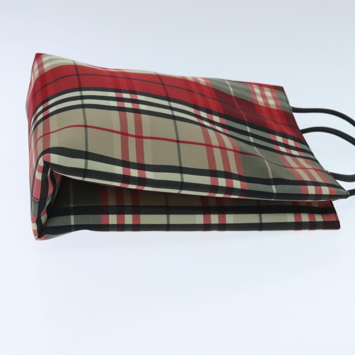 Burberry Nova Check Red Canvas Tote Bag (Pre-Owned) Size ONE SIZE - 3 Thumbnail