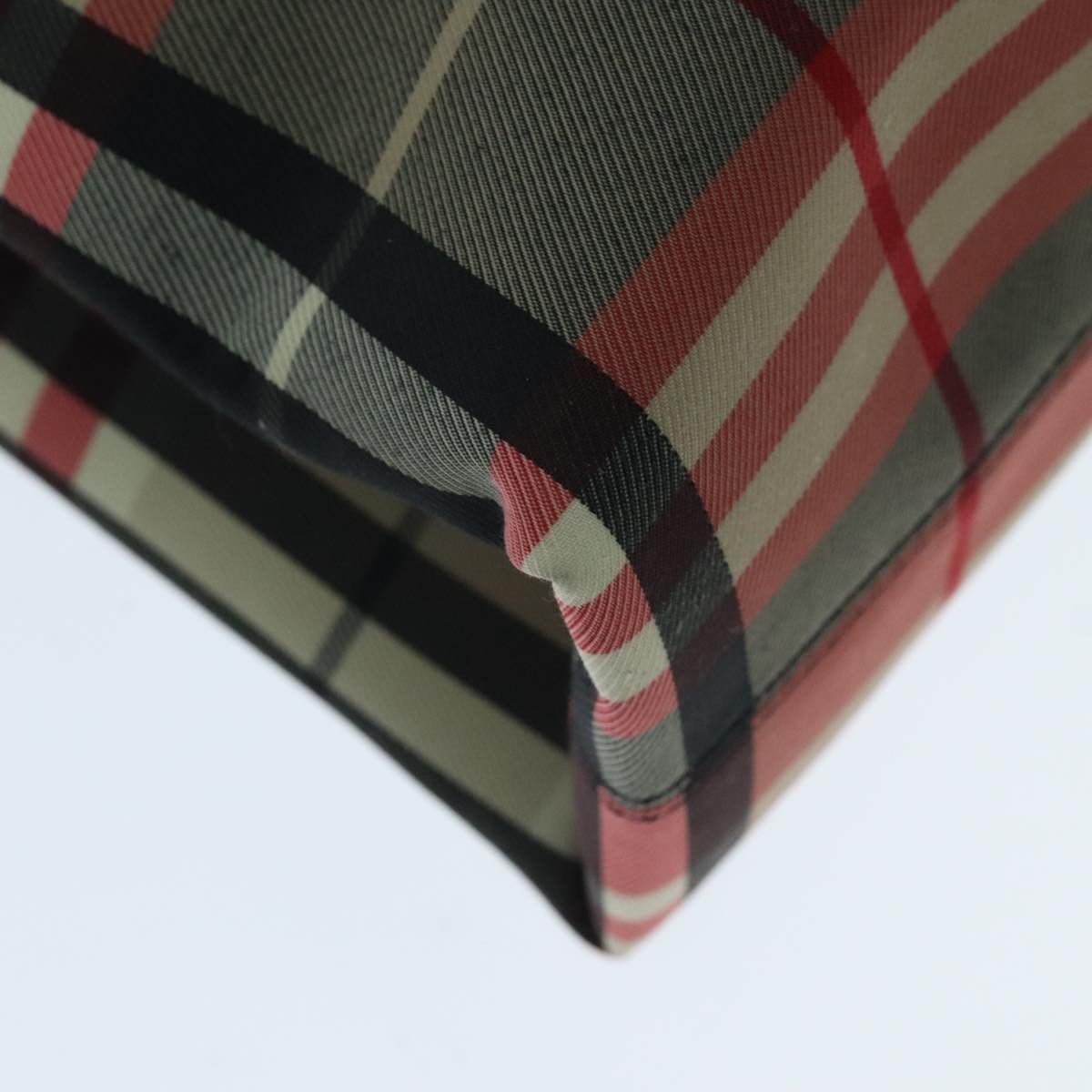 Burberry Nova Check Red Canvas Tote Bag (Pre-Owned) Size ONE SIZE - 10 Thumbnail