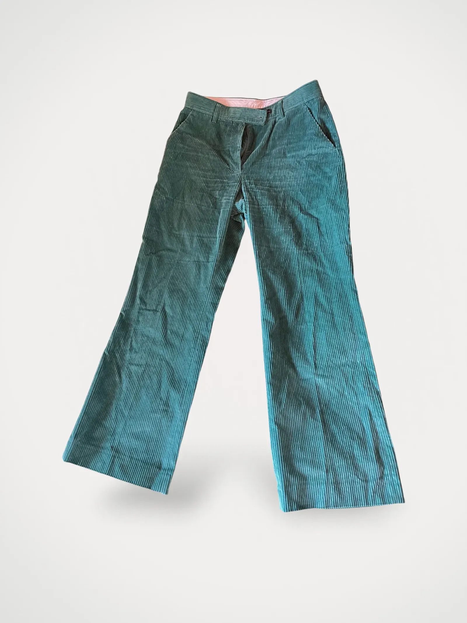 Acne Studios Acne Studios Flared corduroy trousers dusty green Pants Size 27" / US 4 / IT 40 - 2 Thumbnail