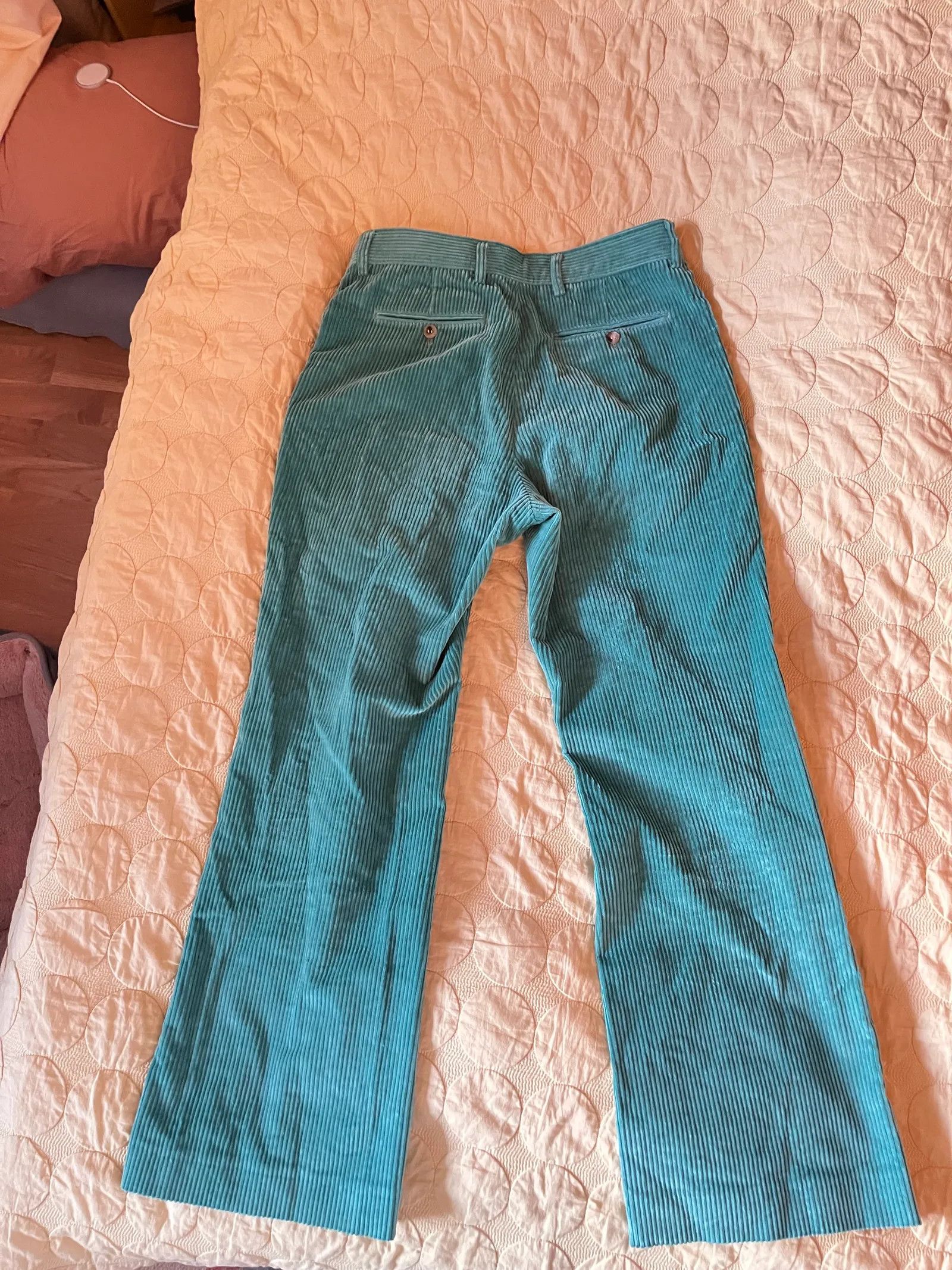 Acne Studios Acne Studios Flared corduroy trousers dusty green Pants Size 27" / US 4 / IT 40 - 3 Thumbnail