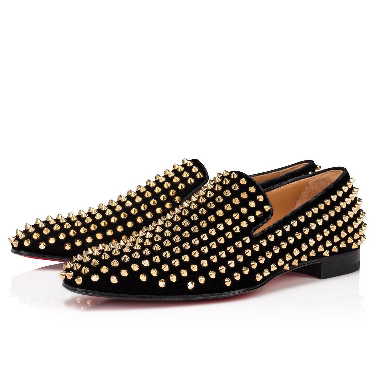 Christian Louboutin Dandelion Spikes Black/Gold Size US 6 / EU 39 - 2 Thumbnail
