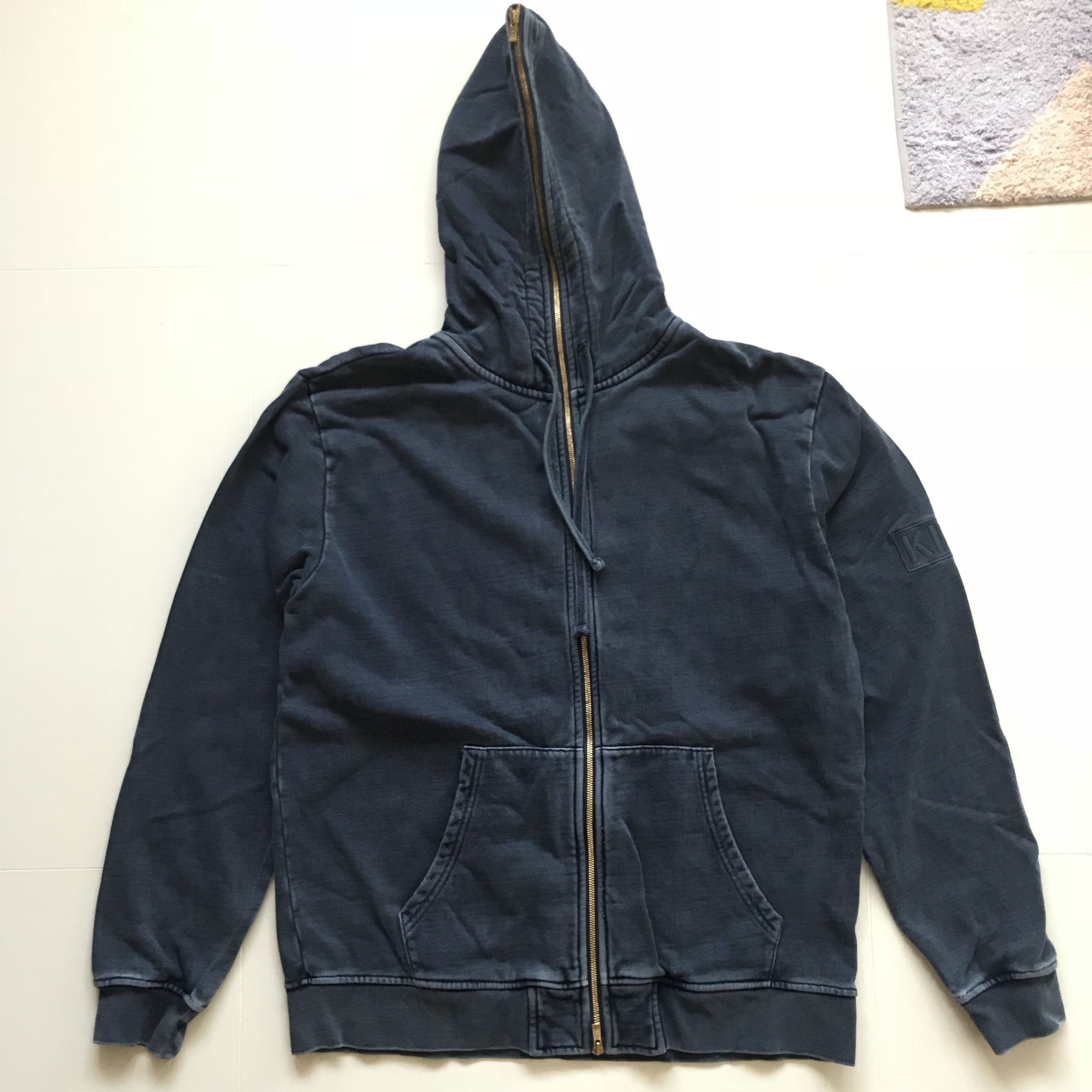 Kith Kith Embroidered Box Logo Williams Full Zip Hoodie Dark  