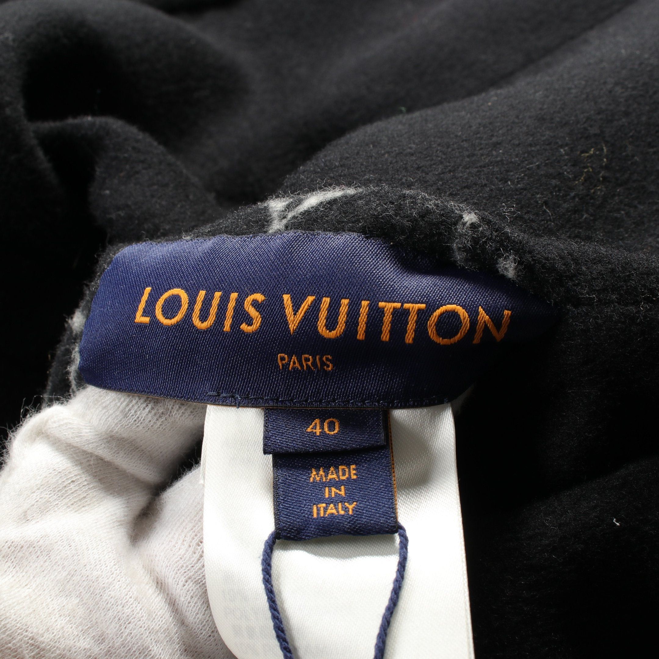 Louis Vuitton Louis Vuitton Monogram Coat Wool Silk Black White Hooded Reversible Size ONE SIZE - 4 Thumbnail