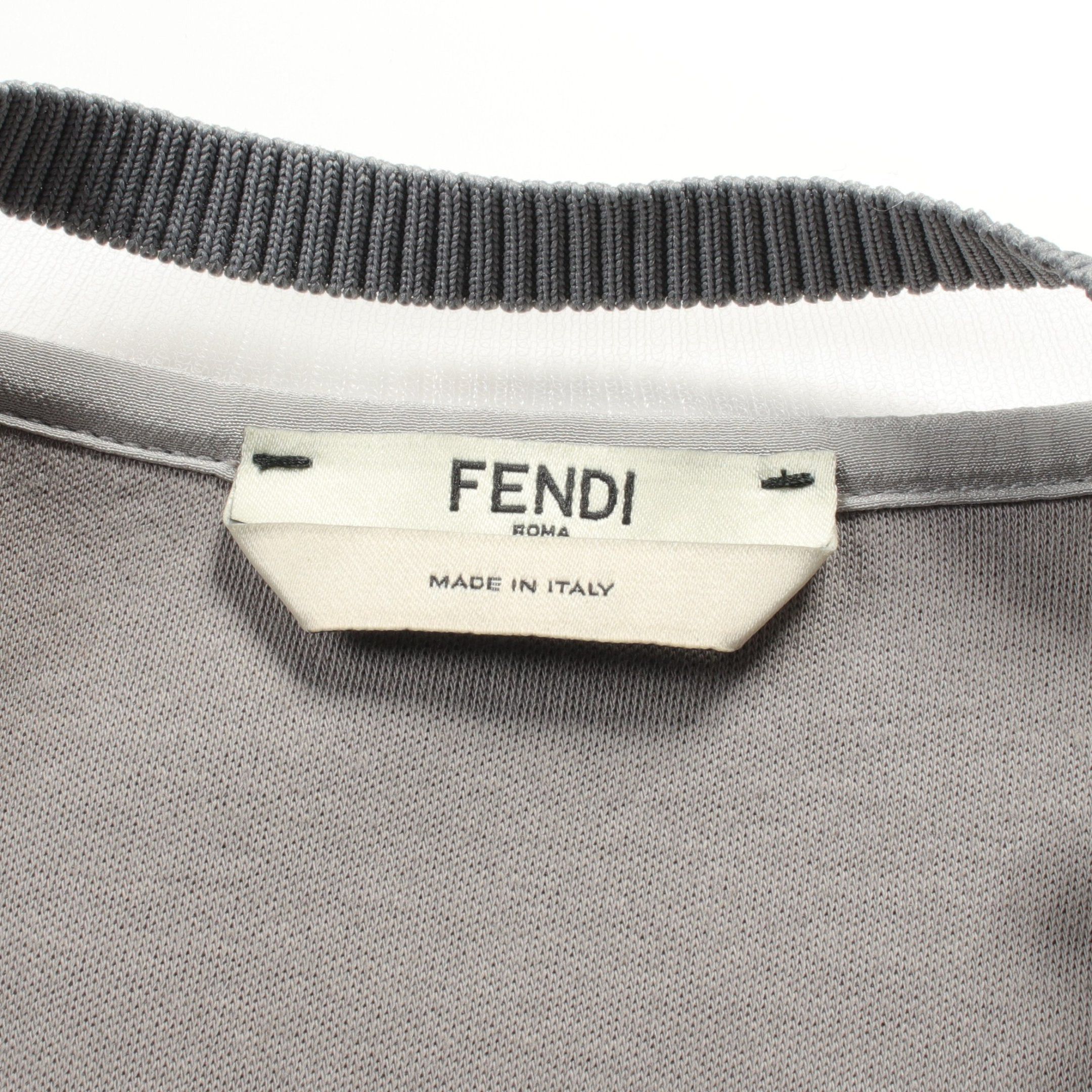Fendi Fendi Karl Loves Sweatshirt Lagerfeld Mesh Switching Cotton Nylon Gray Size ONE SIZE - 3 Thumbnail
