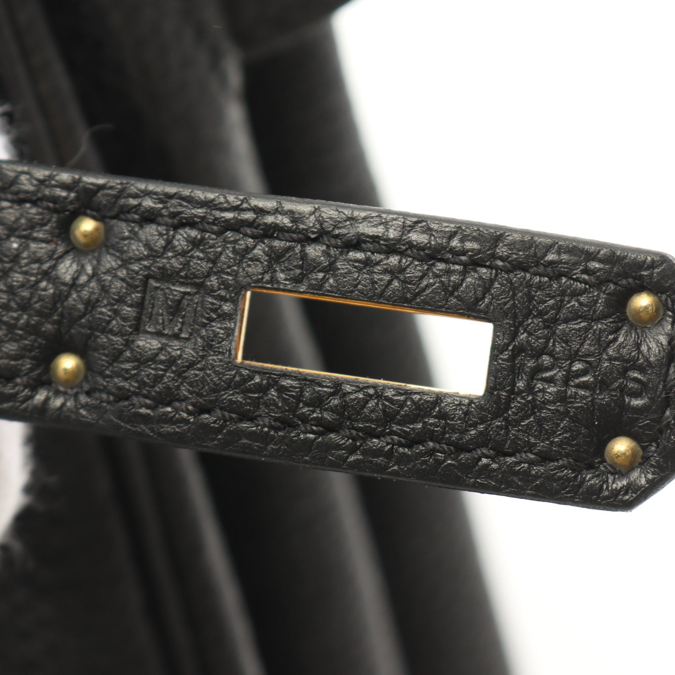 Hermes Hermes Kelly28 Handbag Togo Black Gold Hardware Inner Stitch □M Stamp (Manufactured Around 2009) Size ONE SIZE - 5 Thumbnail