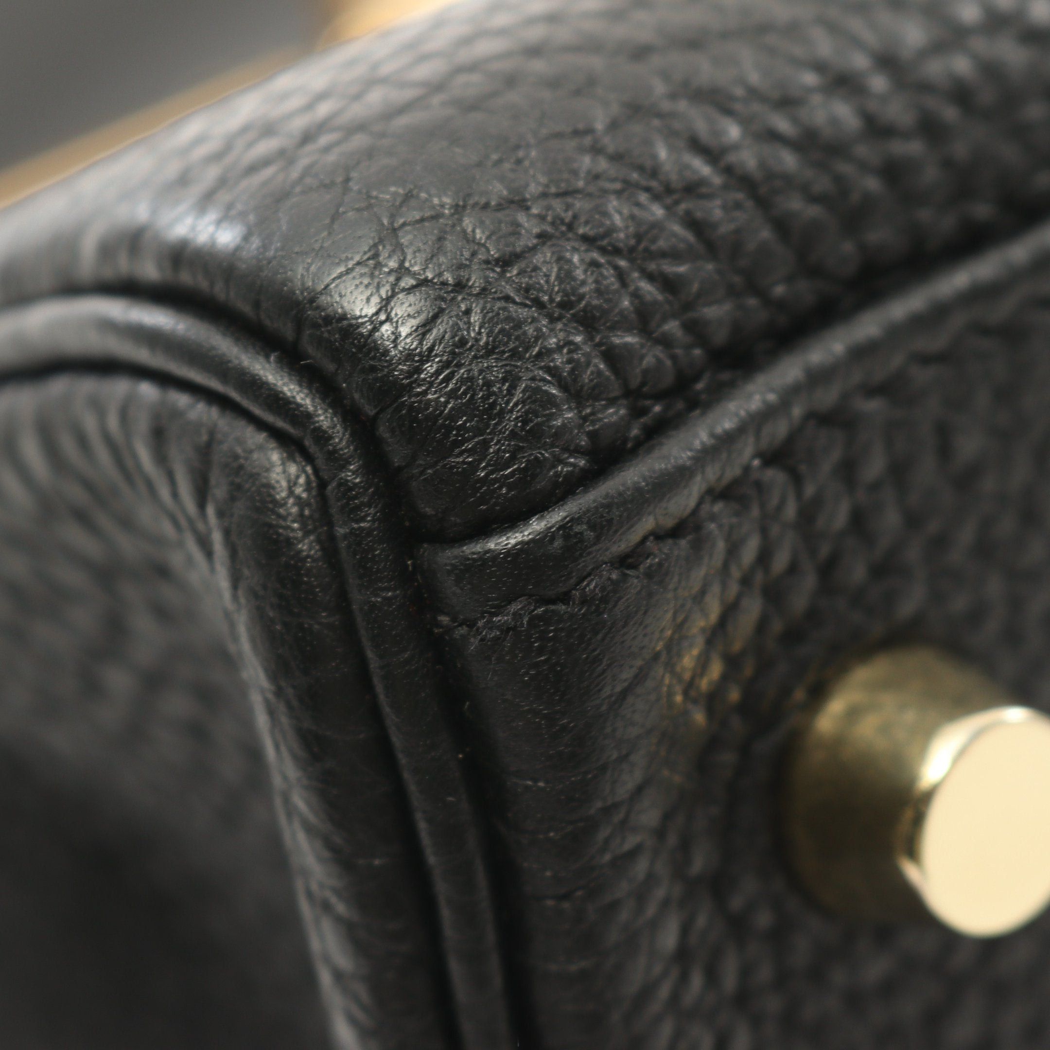 Hermes Hermes Kelly28 Handbag Togo Black Gold Hardware Inner Stitch □M Stamp (Manufactured Around 2009) Size ONE SIZE - 6 Thumbnail
