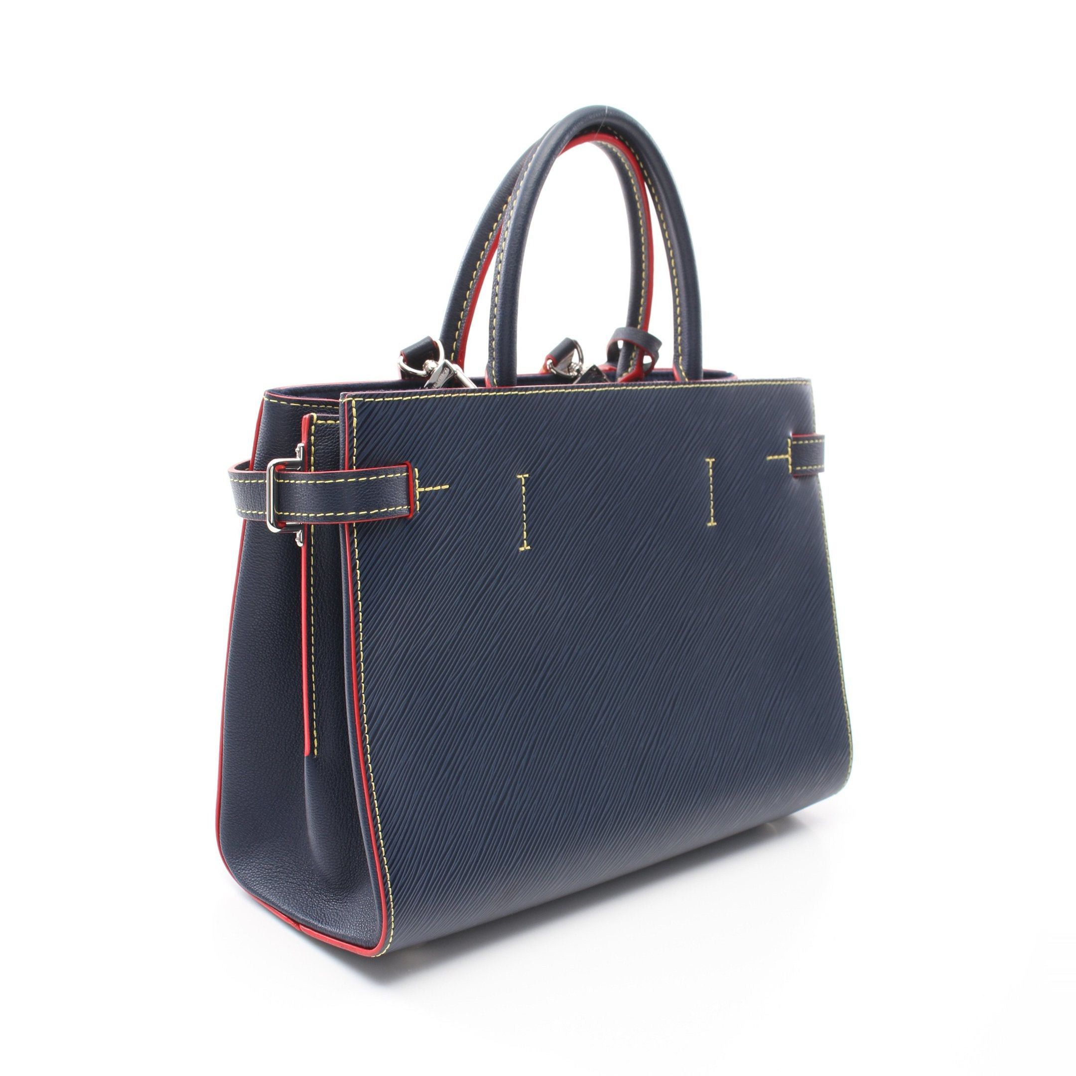 Louis Vuitton Louis Vuitton Twist Tote Epi Andigo Blue Handbag Bag Leather Navy Red Size ONE SIZE - 2 Thumbnail