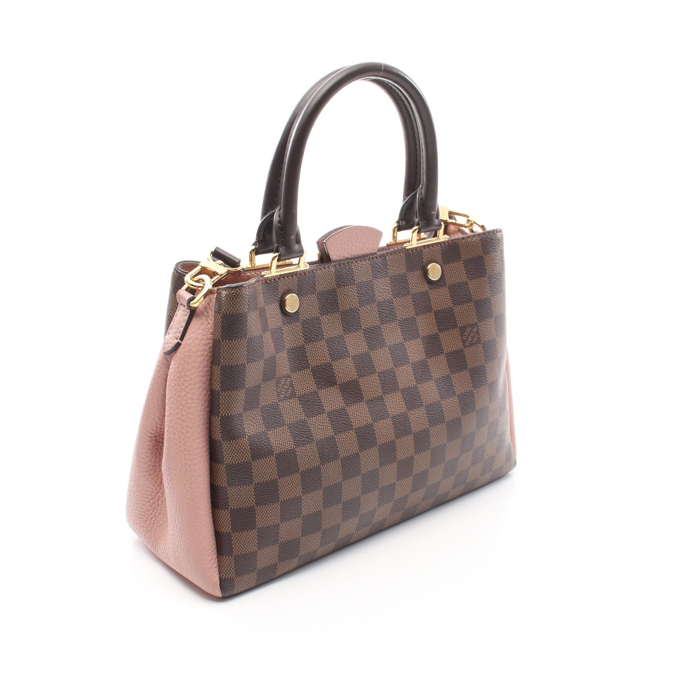 Louis Vuitton Louis Vuitton Brittany Damier Ebene Magnolia Handbag Leather Brown Coral Pink Size ONE SIZE - 2 Thumbnail