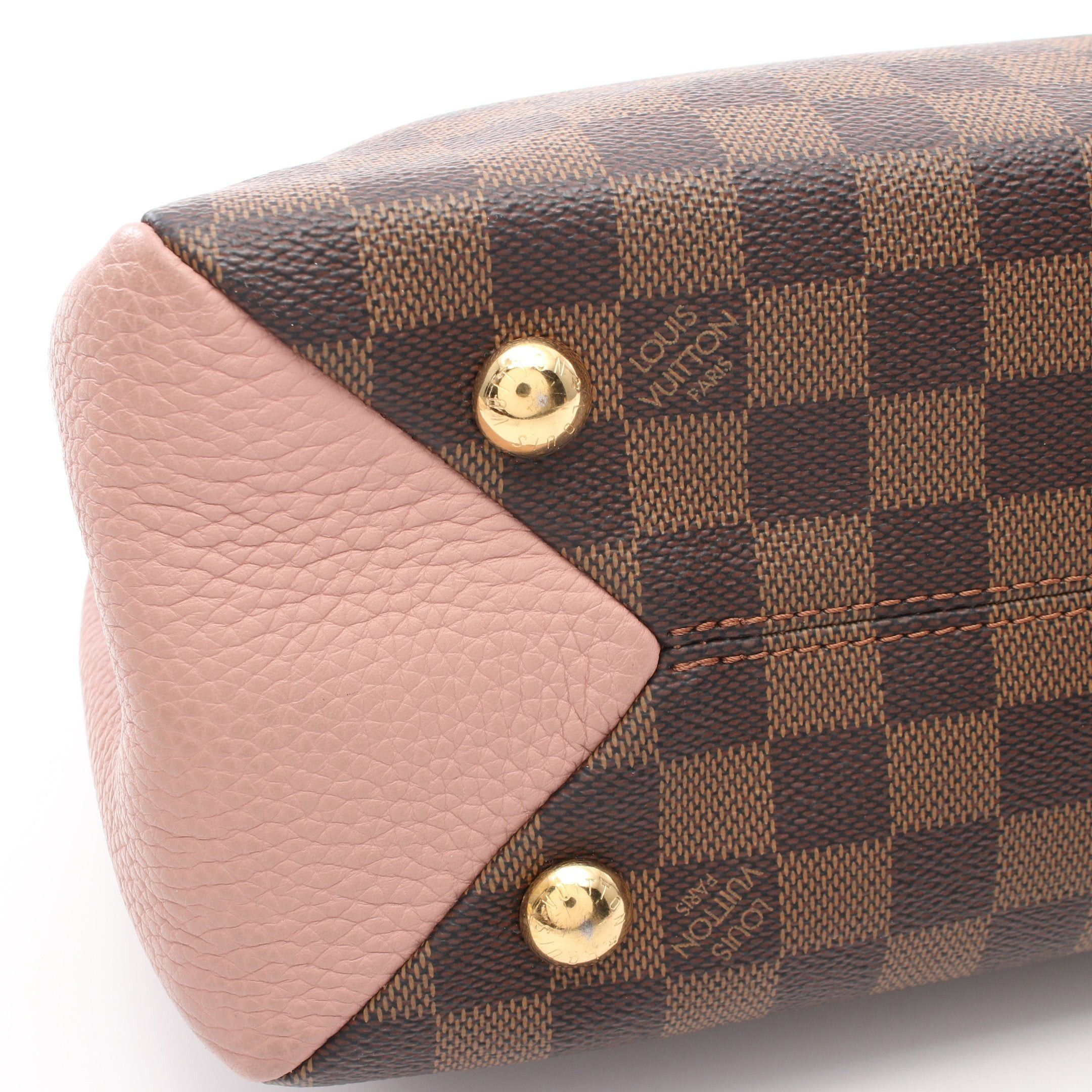 Louis Vuitton Louis Vuitton Brittany Damier Ebene Magnolia Handbag Leather Brown Coral Pink Size ONE SIZE - 12 Thumbnail