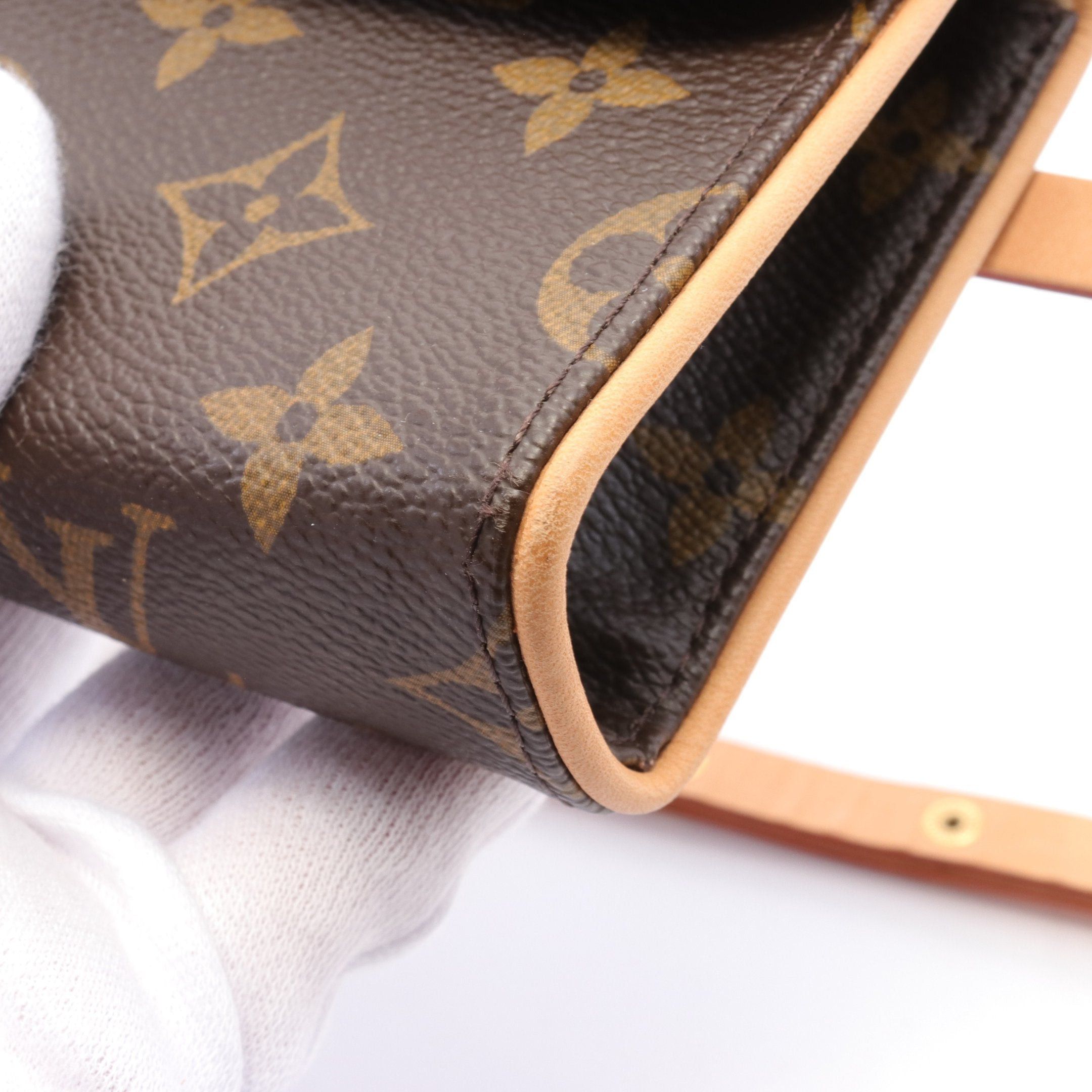 Louis Vuitton Louis Vuitton Pochette Florentine Monogram Body Bag Waist Leather Brown With Xs Size Belt Size ONE SIZE - 7 Thumbnail