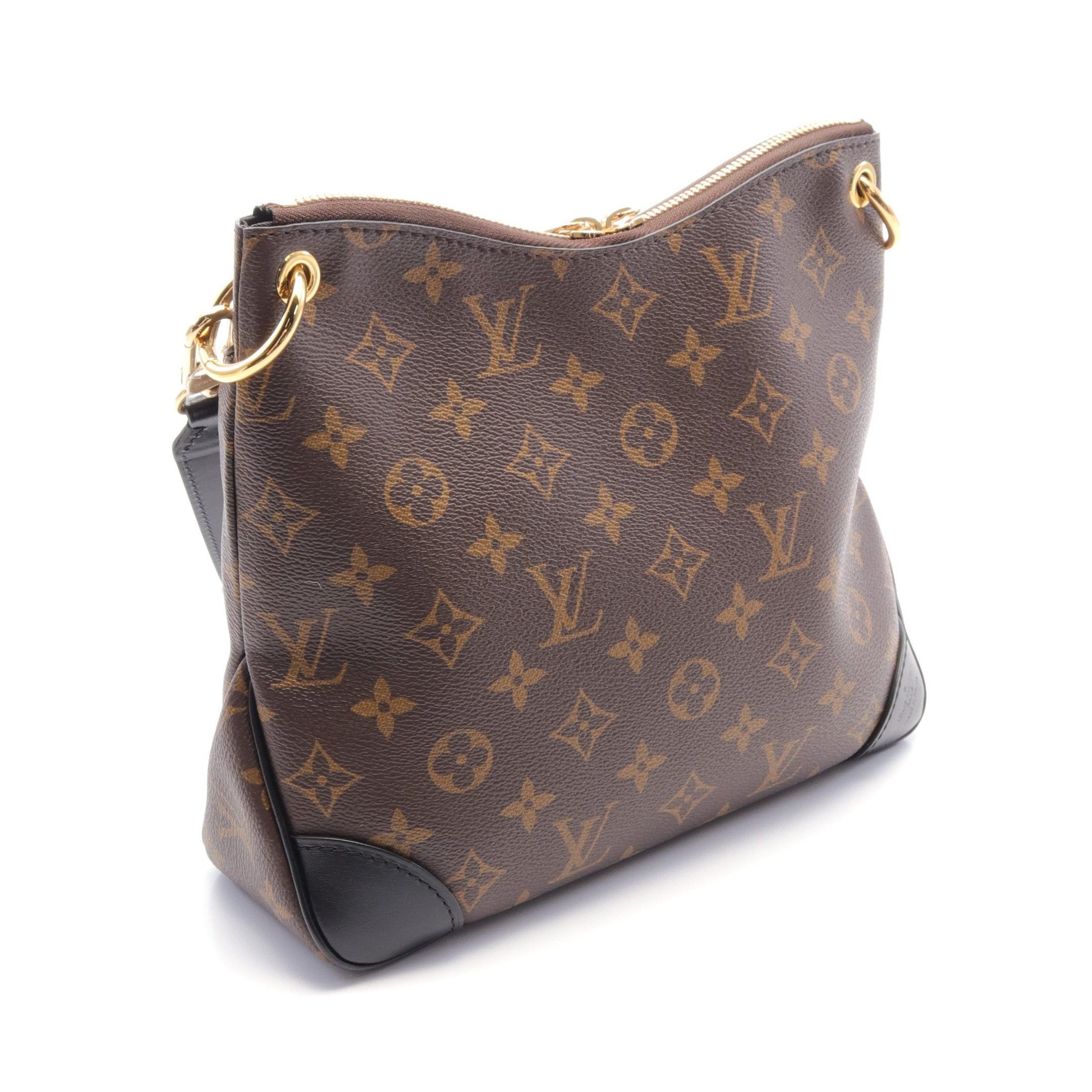 Louis Vuitton Louis Vuitton Odeon Nm Mm Monogram Noir Shoulder Bag Leather Brown Black Size ONE SIZE - 2 Thumbnail