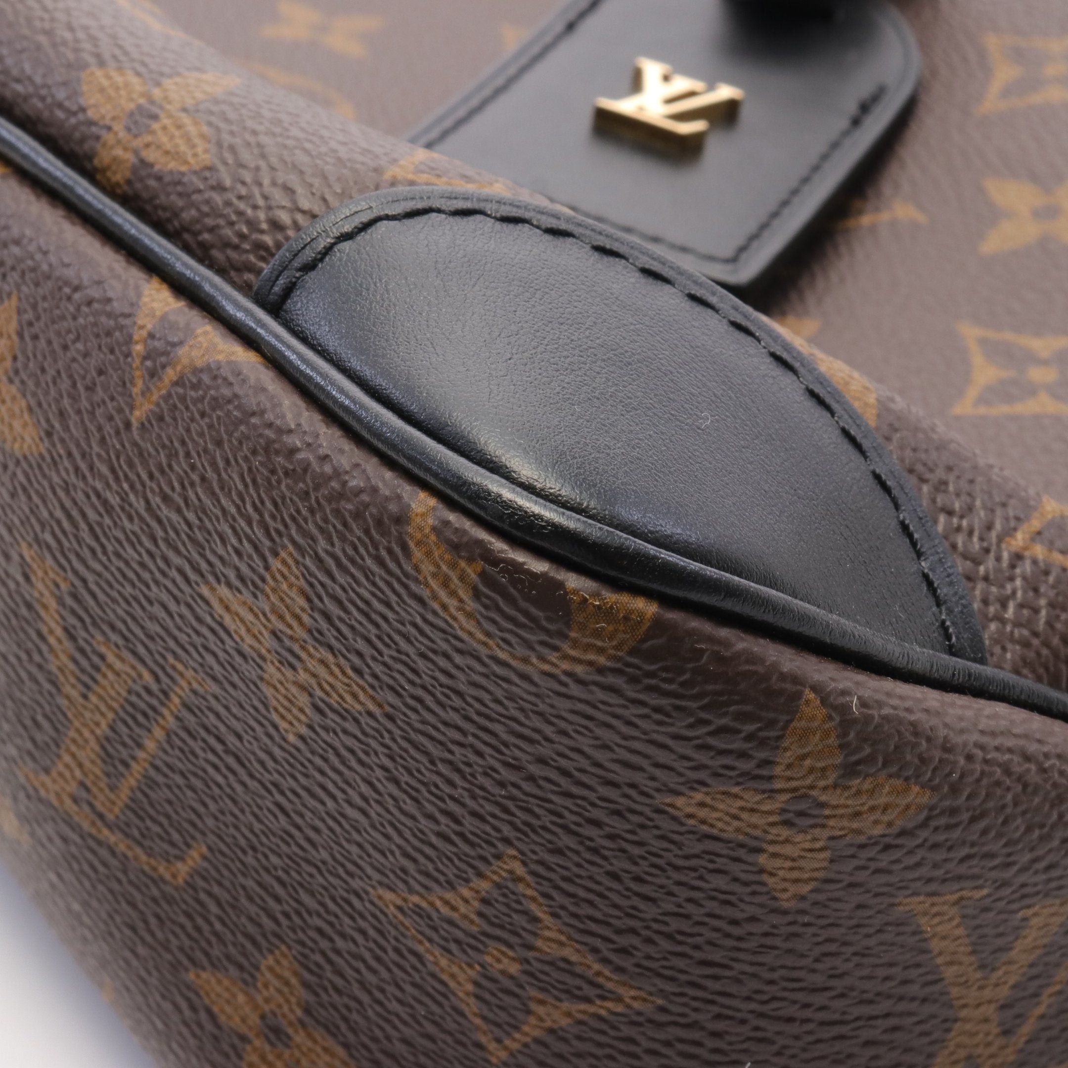 Louis Vuitton Louis Vuitton Odeon Nm Mm Monogram Noir Shoulder Bag Leather Brown Black Size ONE SIZE - 6 Thumbnail