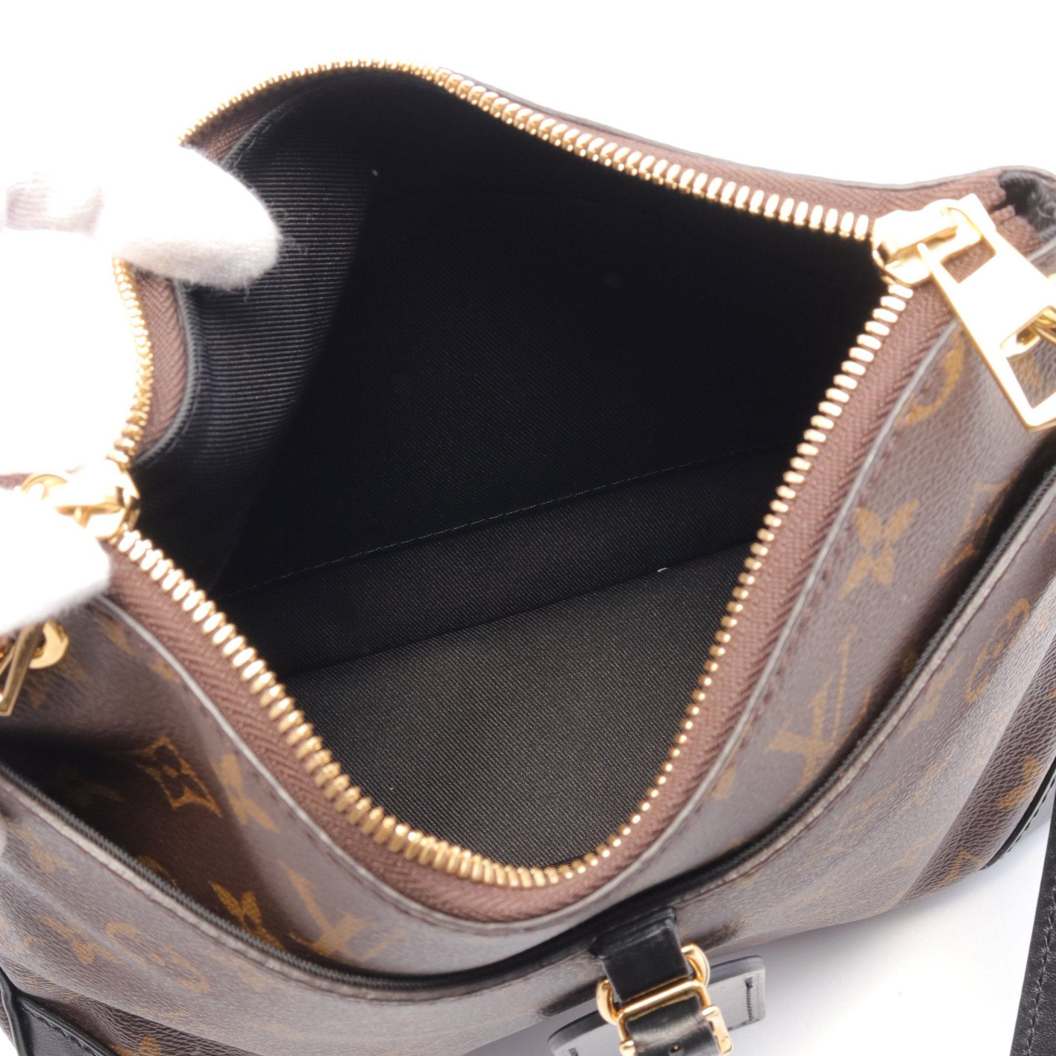 Louis Vuitton Louis Vuitton Odeon Nm Mm Monogram Noir Shoulder Bag Leather Brown Black Size ONE SIZE - 3 Thumbnail