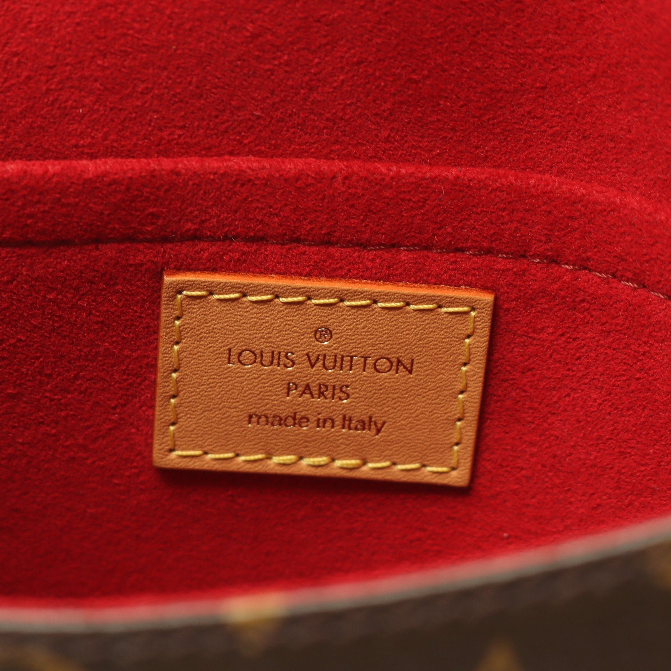 Louis Vuitton Tambourine Monogram Shoulder Bag Leather Brown