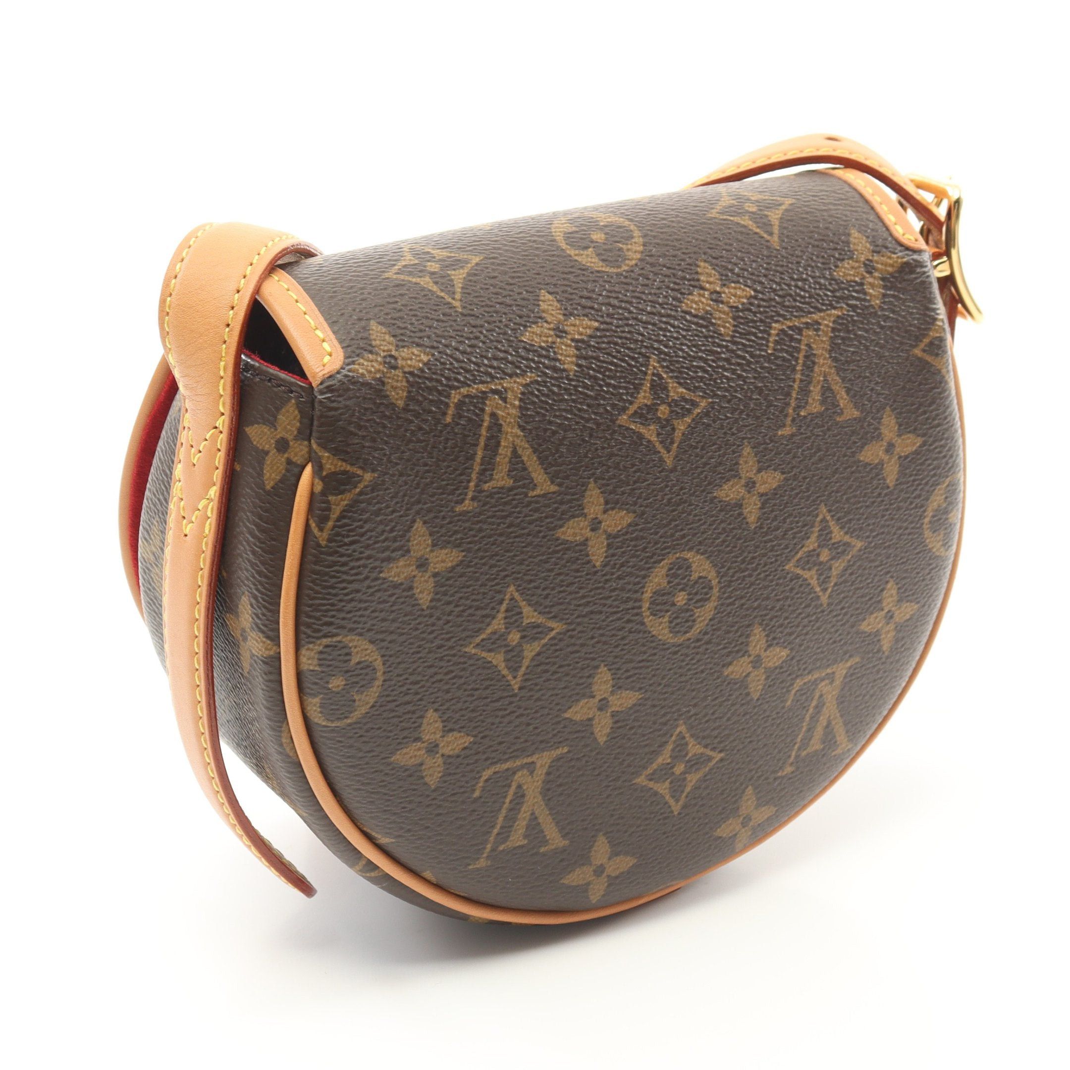 Louis Vuitton Tambourine Monogram Shoulder Bag Leather Brown