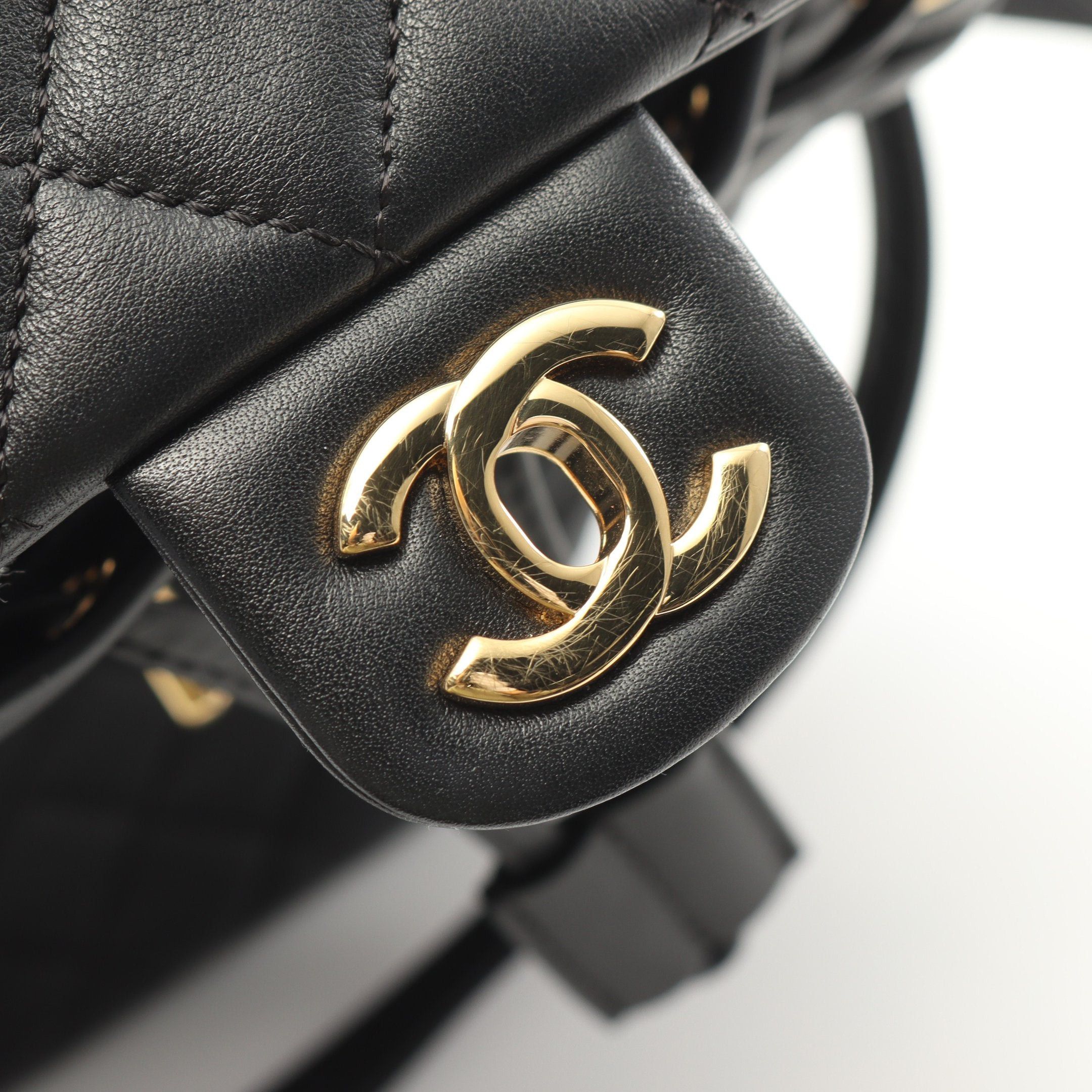 Chanel Chanel Matelasse Backpack Rucksack Lambskin Black Gold Hardware Size ONE SIZE - 9 Thumbnail