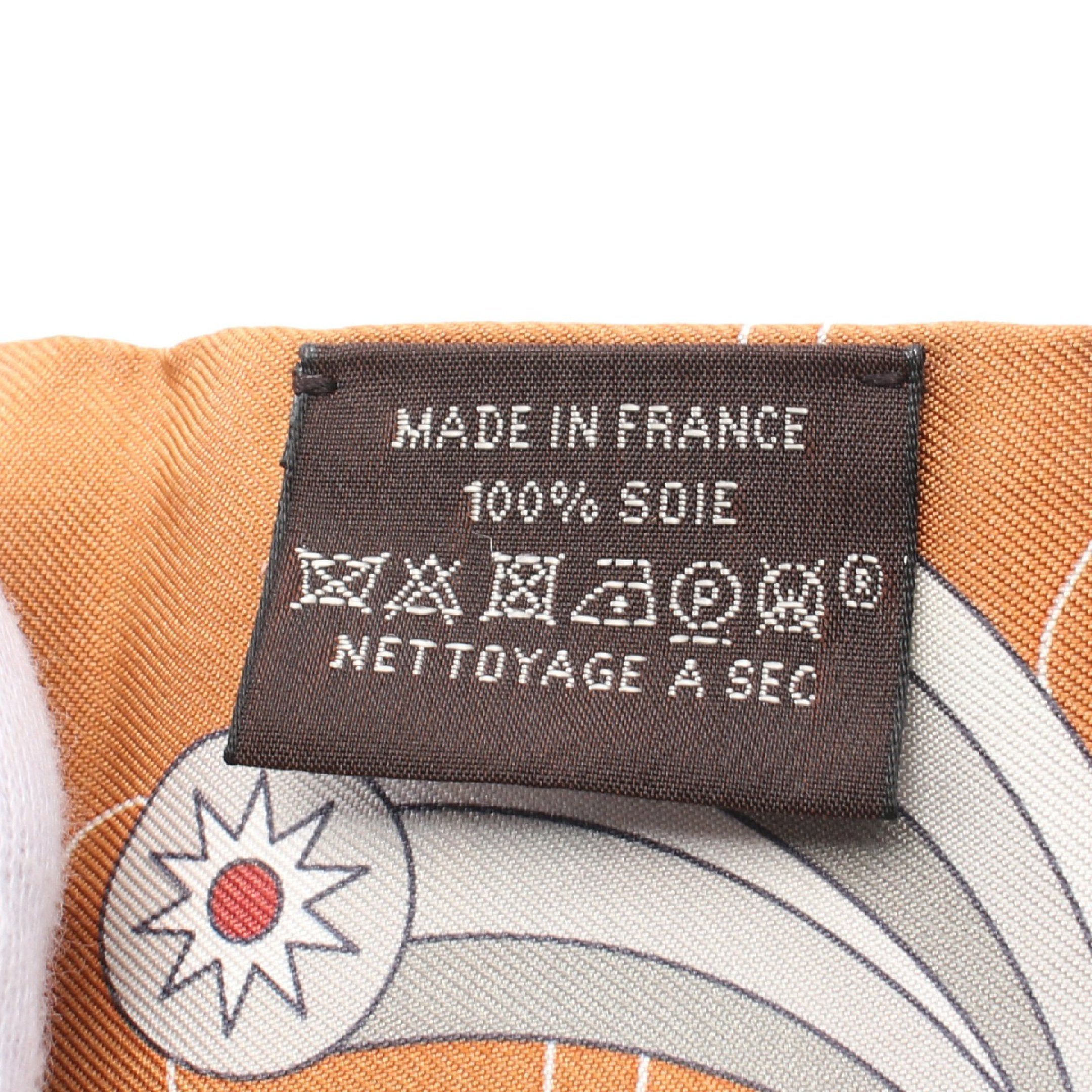 Hermes Hermes Twilly Odyssey Ribbon Scarf Silk Light Brown Multicolor Size ONE SIZE - 2 Thumbnail