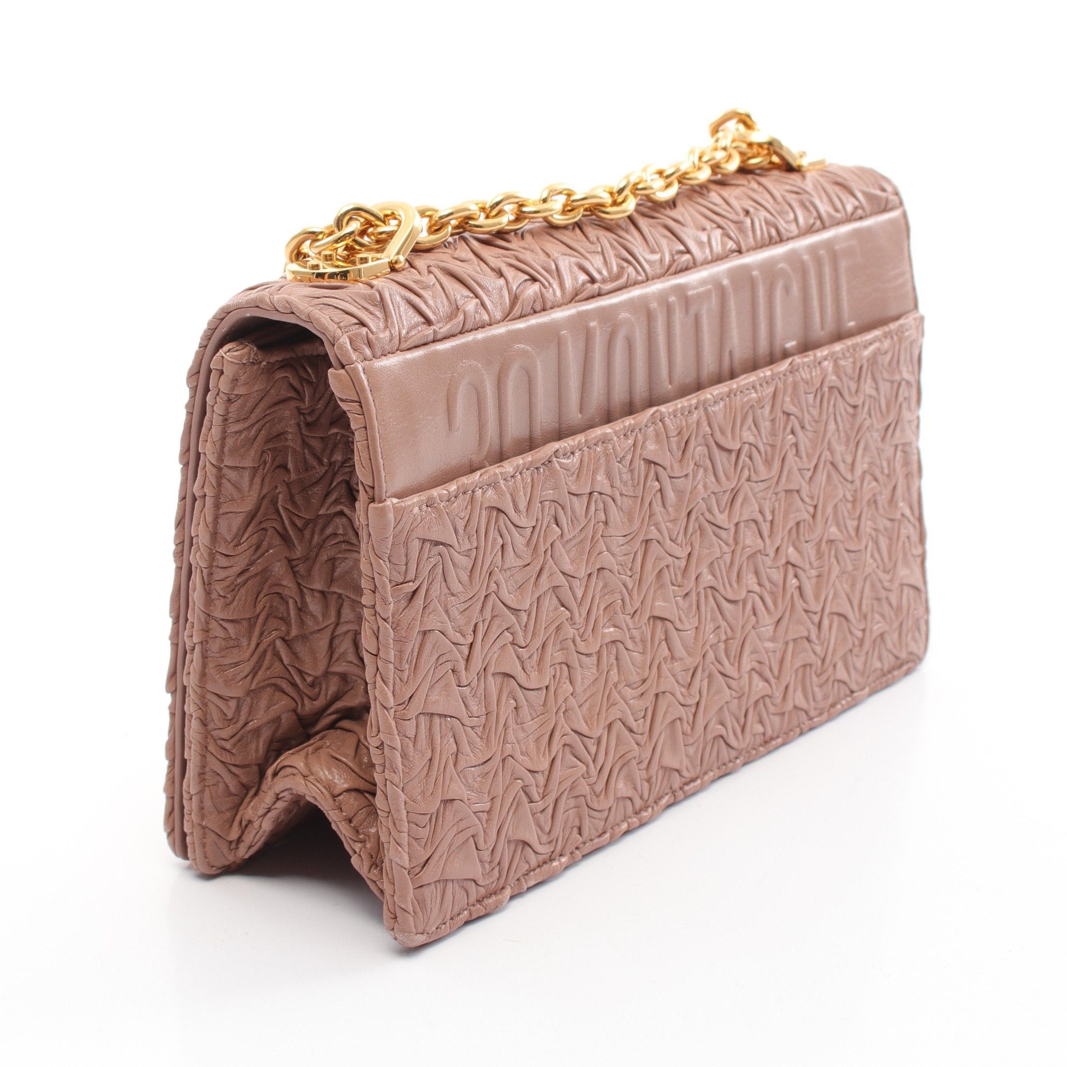 Dior Dior 30 Montaigne Chain Shoulder Bag Gather Leather Pink Beige Size ONE SIZE - 2 Thumbnail