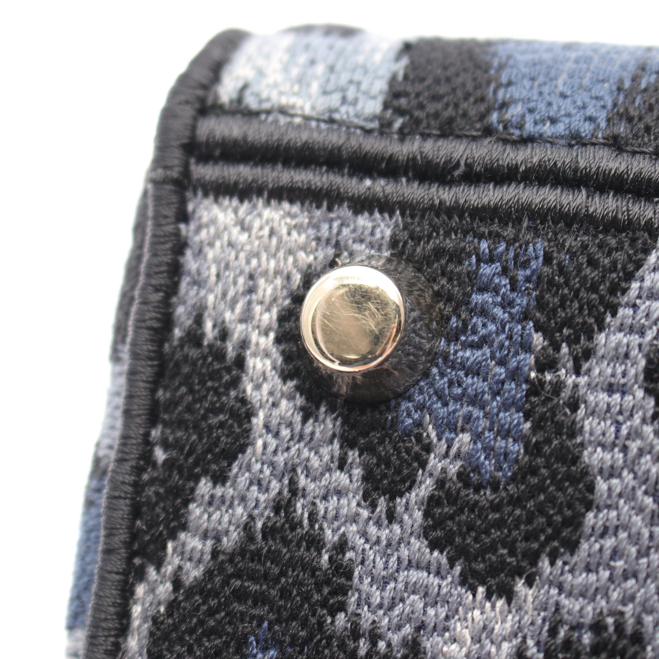 Dior Dior Lady Handbag Leopard Print Canvas Navy Black Blue Gray Size ONE SIZE - 6 Thumbnail