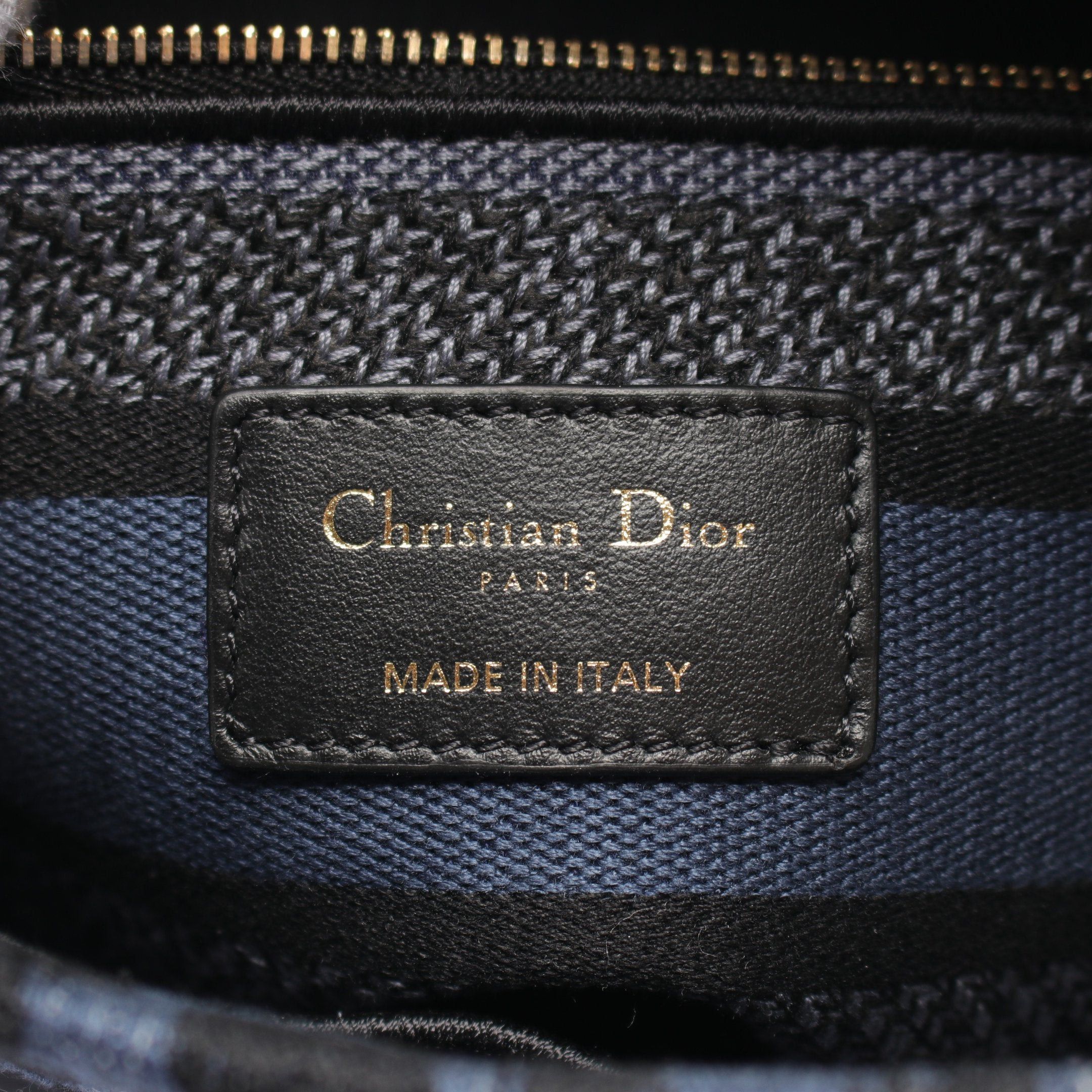 Dior Dior Lady Handbag Leopard Print Canvas Navy Black Blue Gray Size ONE SIZE - 4 Thumbnail