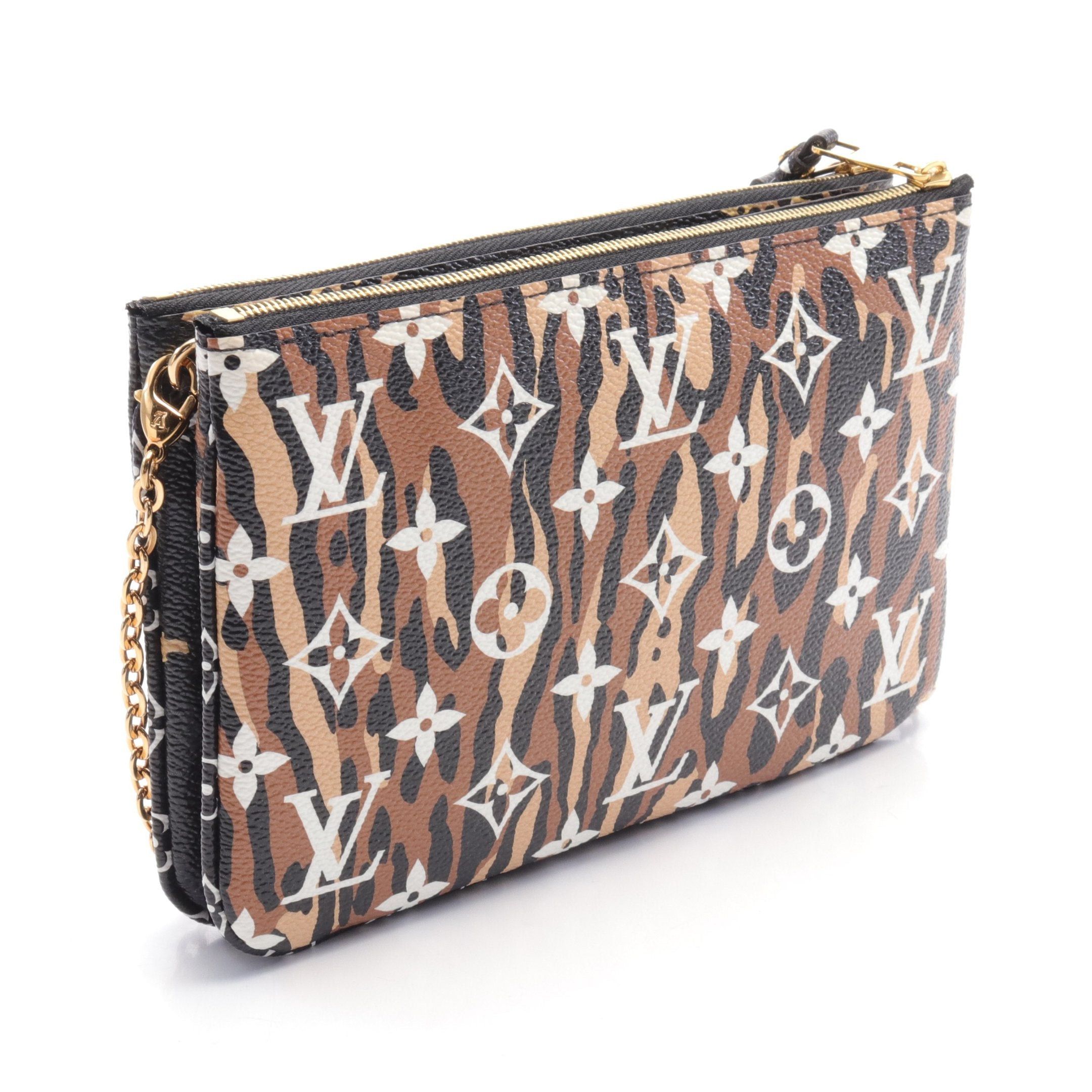 Louis Vuitton Louis Vuitton Pochette Double Zip Giant Monogram Jungle Chain Shoulder Bag Black Multicolor Size ONE SIZE - 2 Thumbnail