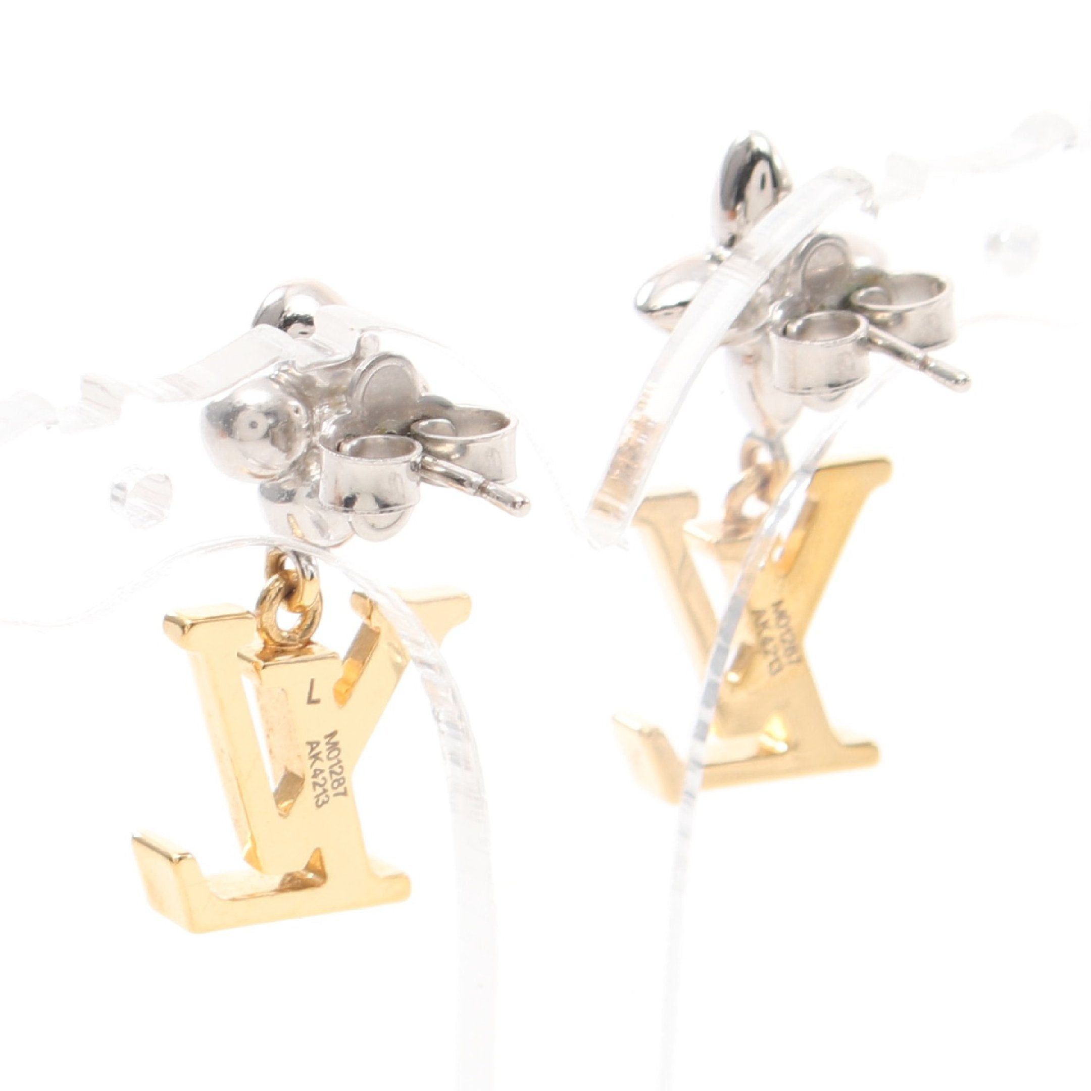 Louis Vuitton Louis Vuitton Earrings Pandanus Lv Iconic Flower Gp Gold Silver Size ONE SIZE - 2 Thumbnail
