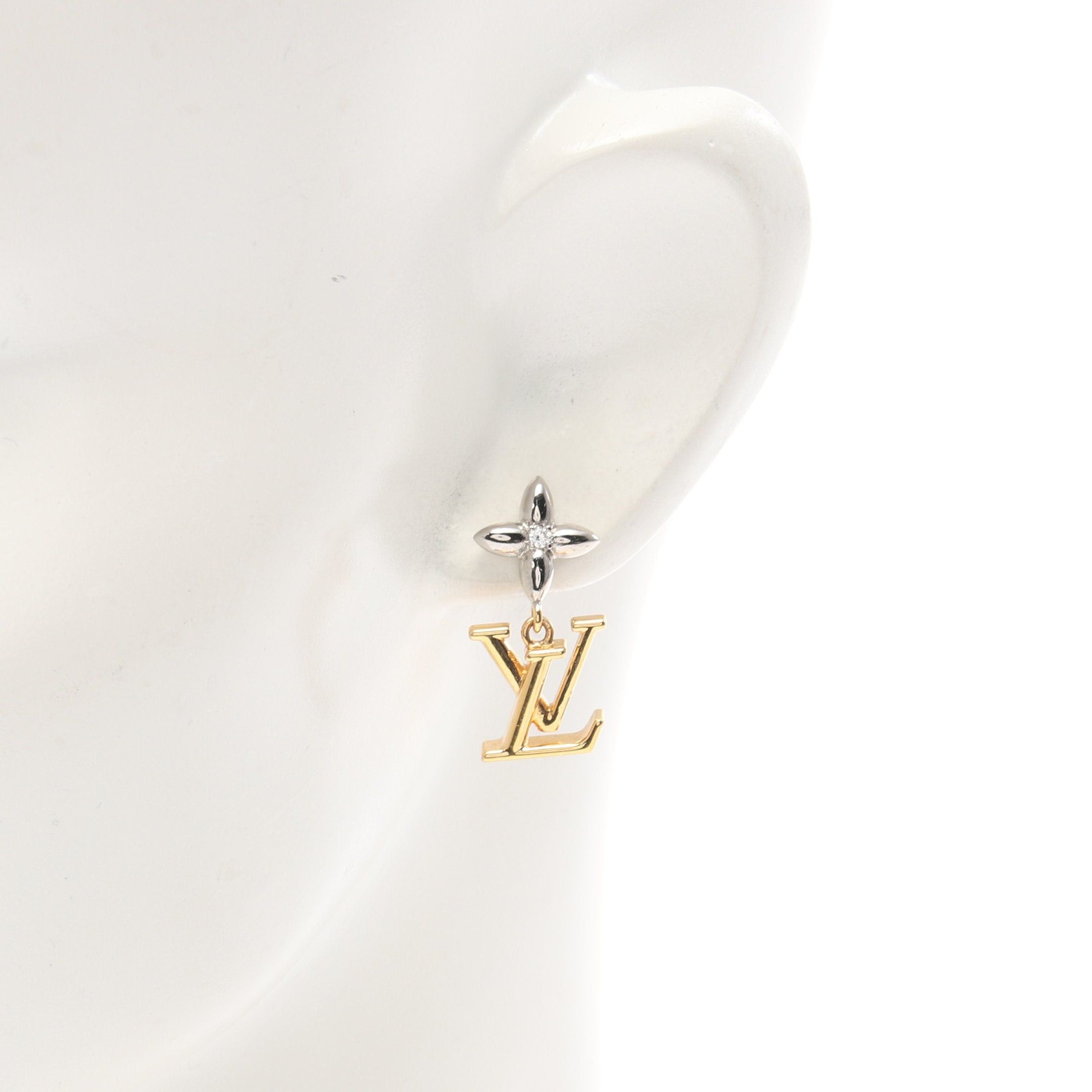 Louis Vuitton Louis Vuitton Earrings Pandanus Lv Iconic Flower Gp Gold Silver Size ONE SIZE - 4 Thumbnail