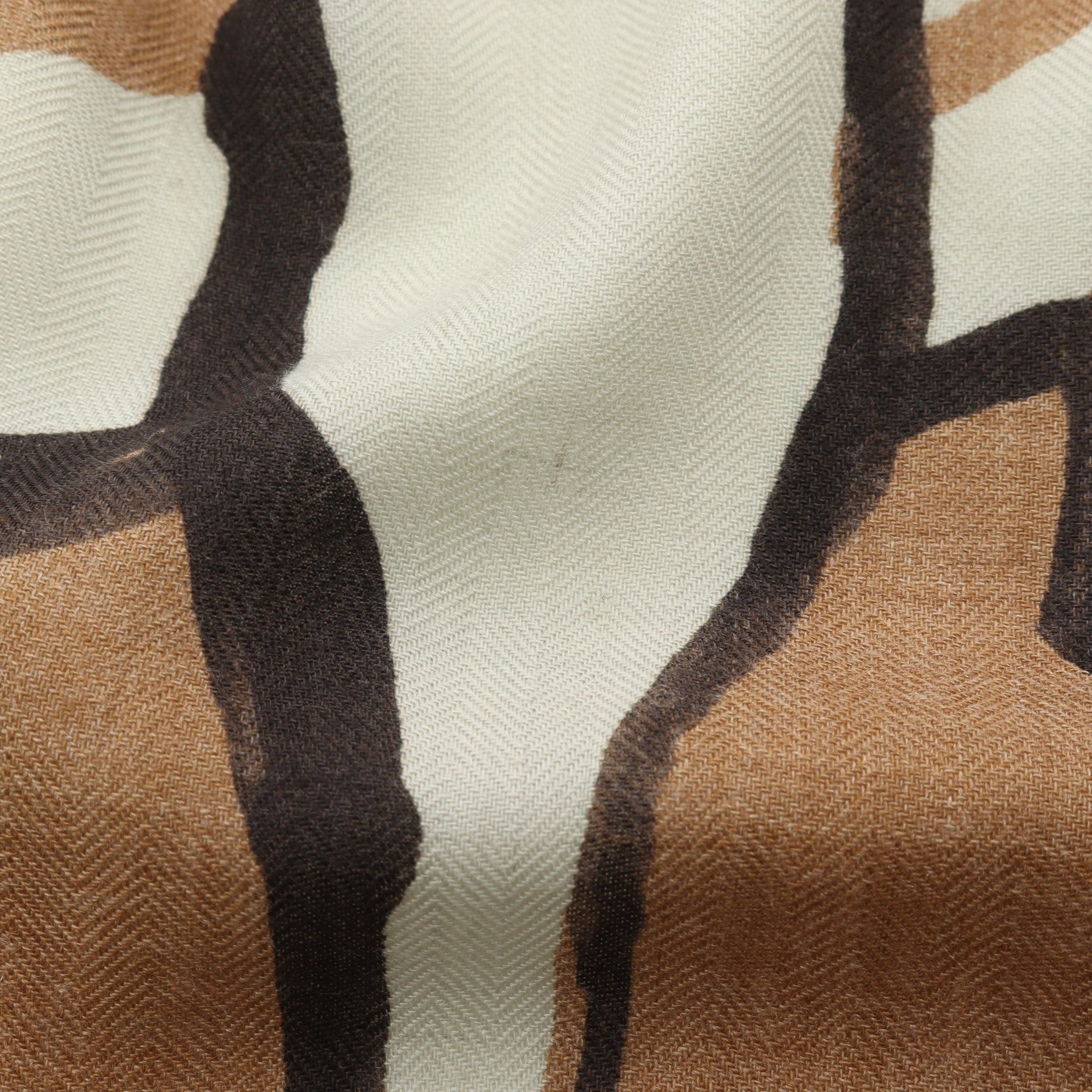 Hermes Hermes Carréjean Carres 140 Libre Comme Pegase Scarf Shawl Cashmere Silk Brown Multicolor Size ONE SIZE - 5 Thumbnail