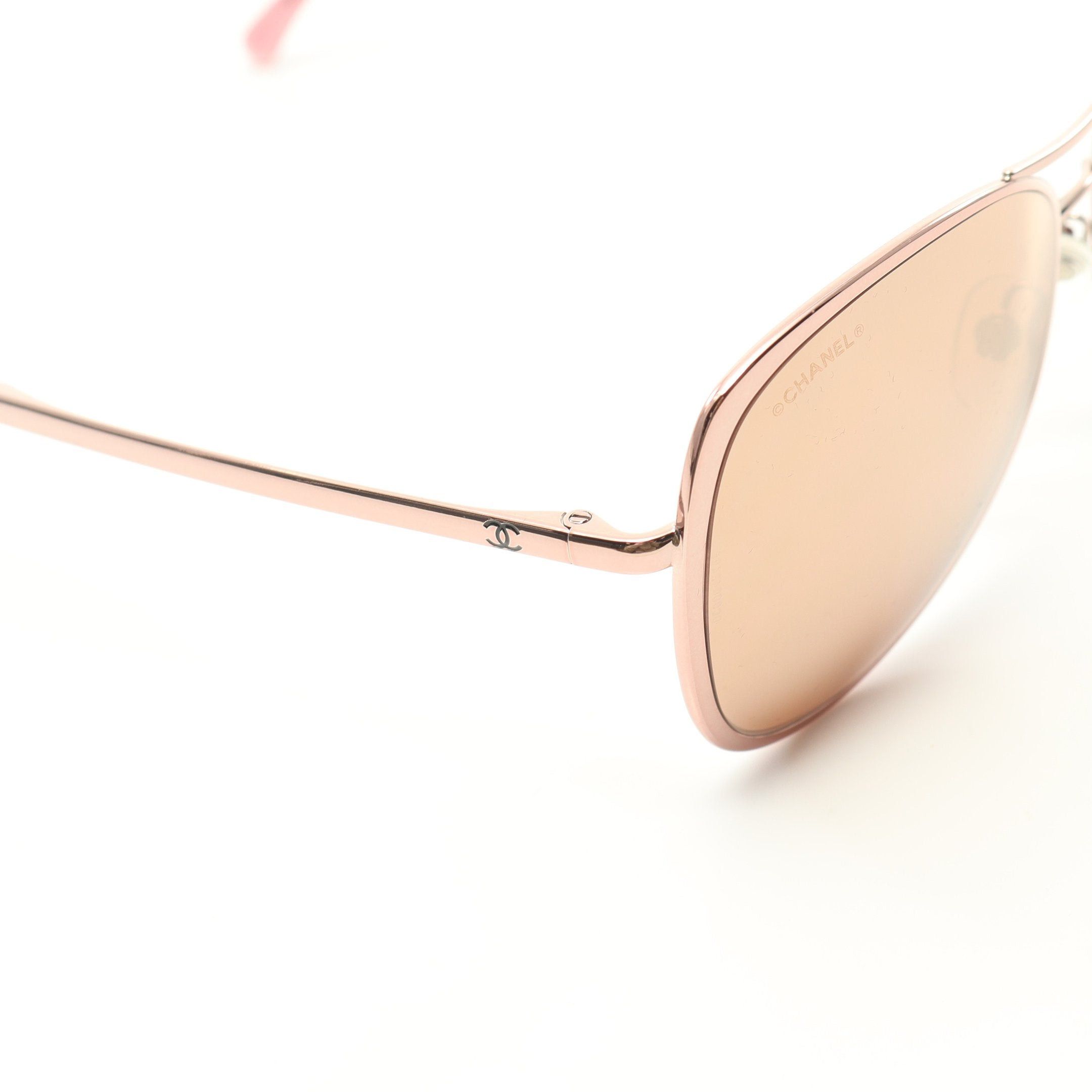 Chanel Chanel Sunglasses Pink Gold Size ONE SIZE - 7 Thumbnail