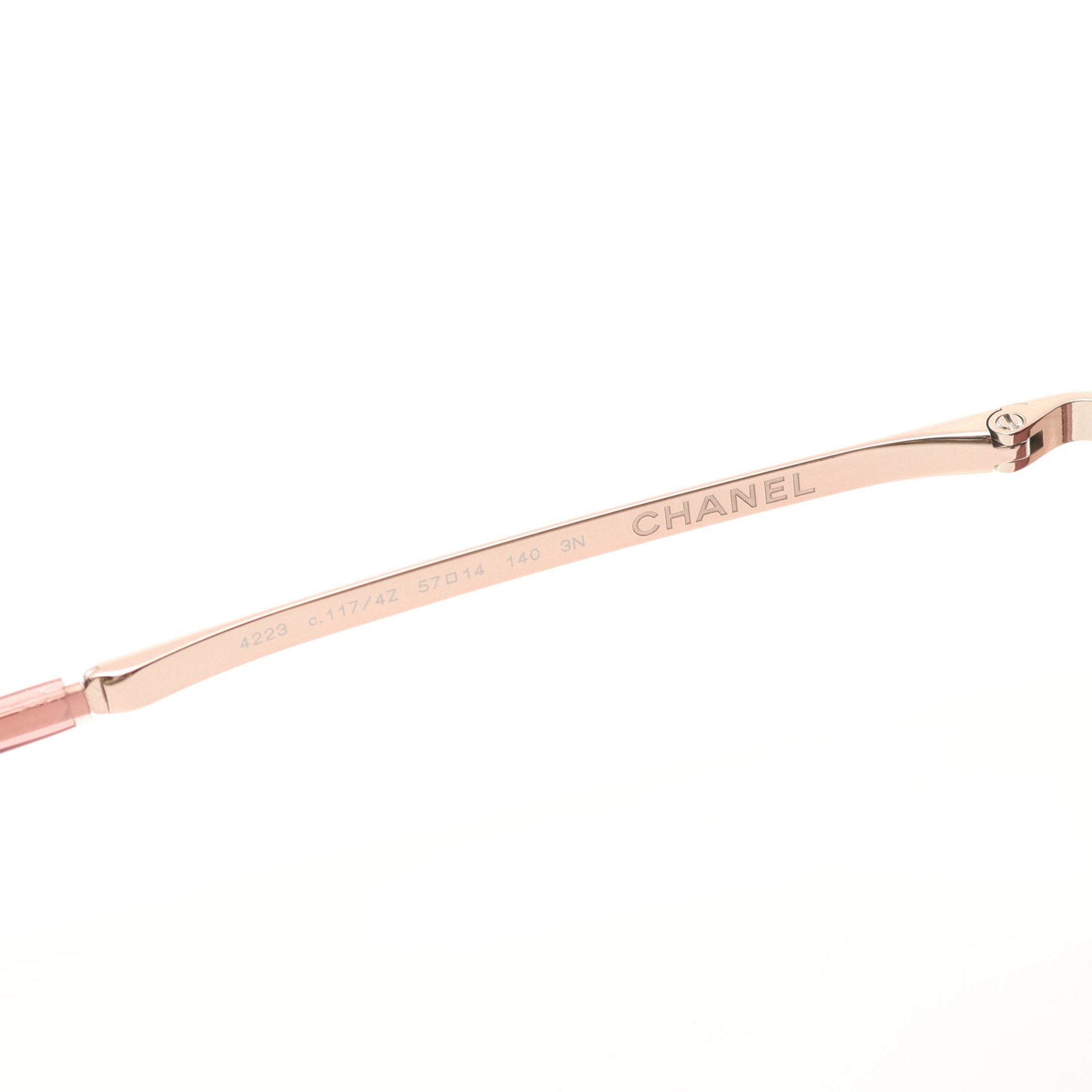 Chanel Chanel Sunglasses Pink Gold Size ONE SIZE - 4 Thumbnail