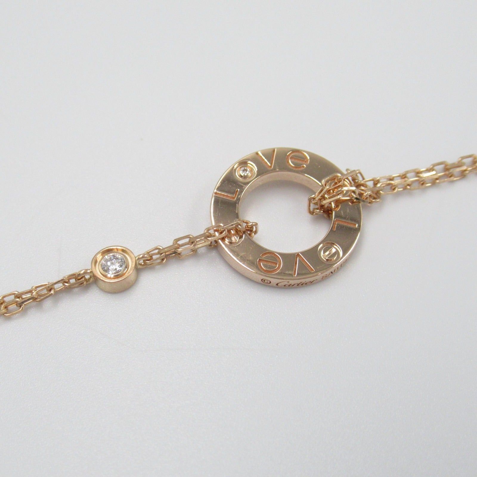 Cartier Cartier Love Circle Bracelet K18Pg (Pink Gold) Diamond Clear Size ONE SIZE - 5 Thumbnail