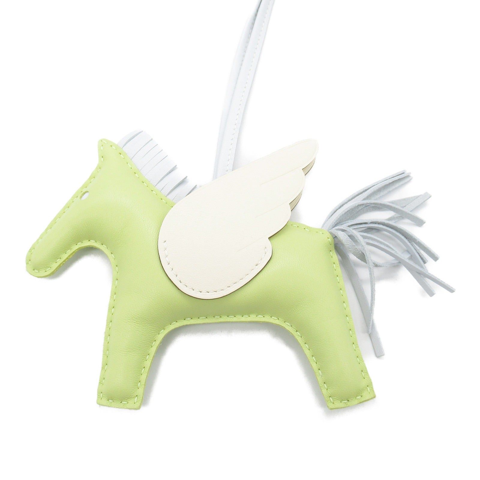 Hermes Hermes Rodeo Pegasus Mm Jaune Bourgeon/Blue Brume/Machete Bag Charm Leather Veau Swift Aagneau Green Blue Brume/Nata Bourjon Size ONE SIZE - 2 Thumbnail