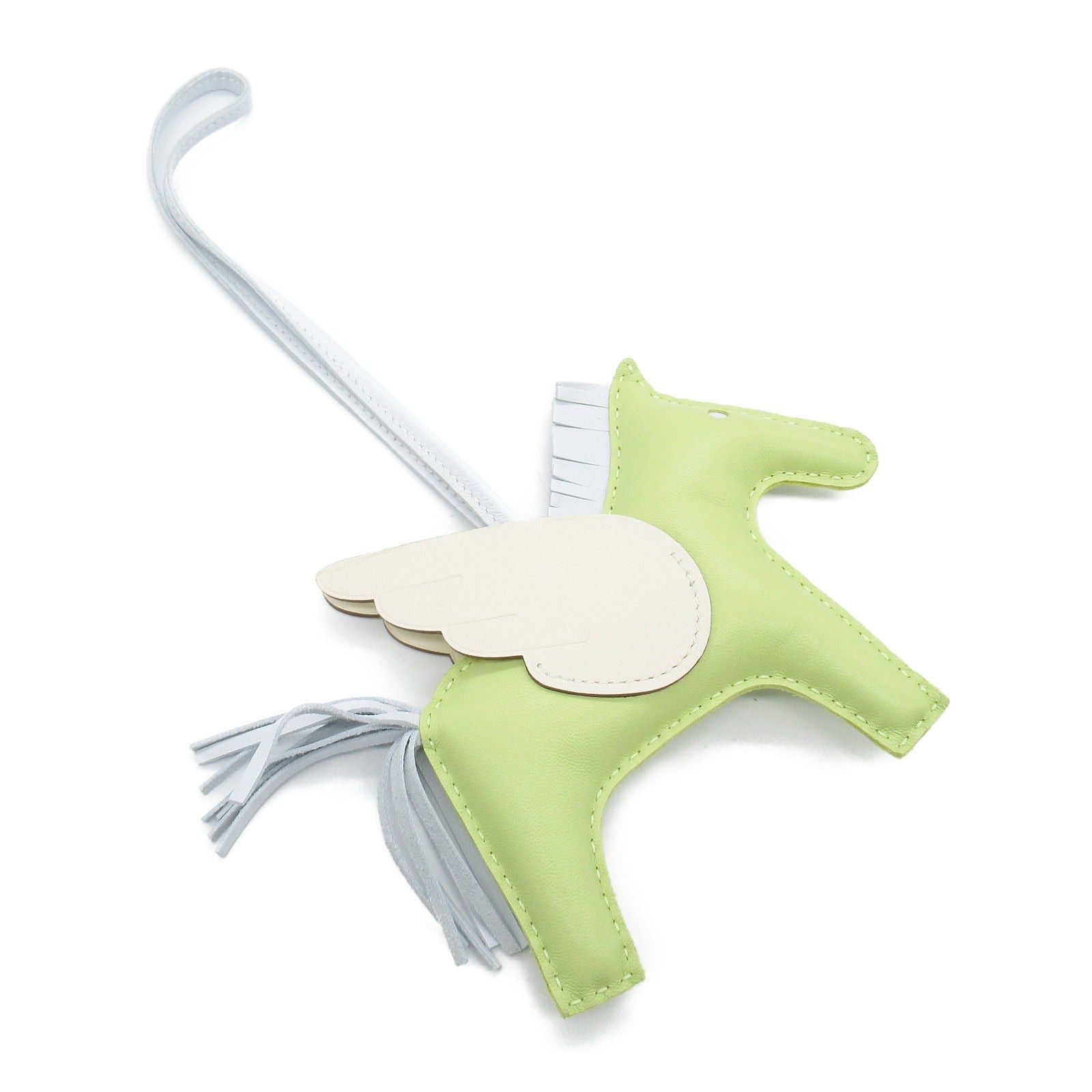 Hermes Hermes Rodeo Pegasus Mm Jaune Bourgeon/Blue Brume/Machete Bag Charm Leather Veau Swift Aagneau Green Blue Brume/Nata Bourjon Size ONE SIZE - 3 Thumbnail