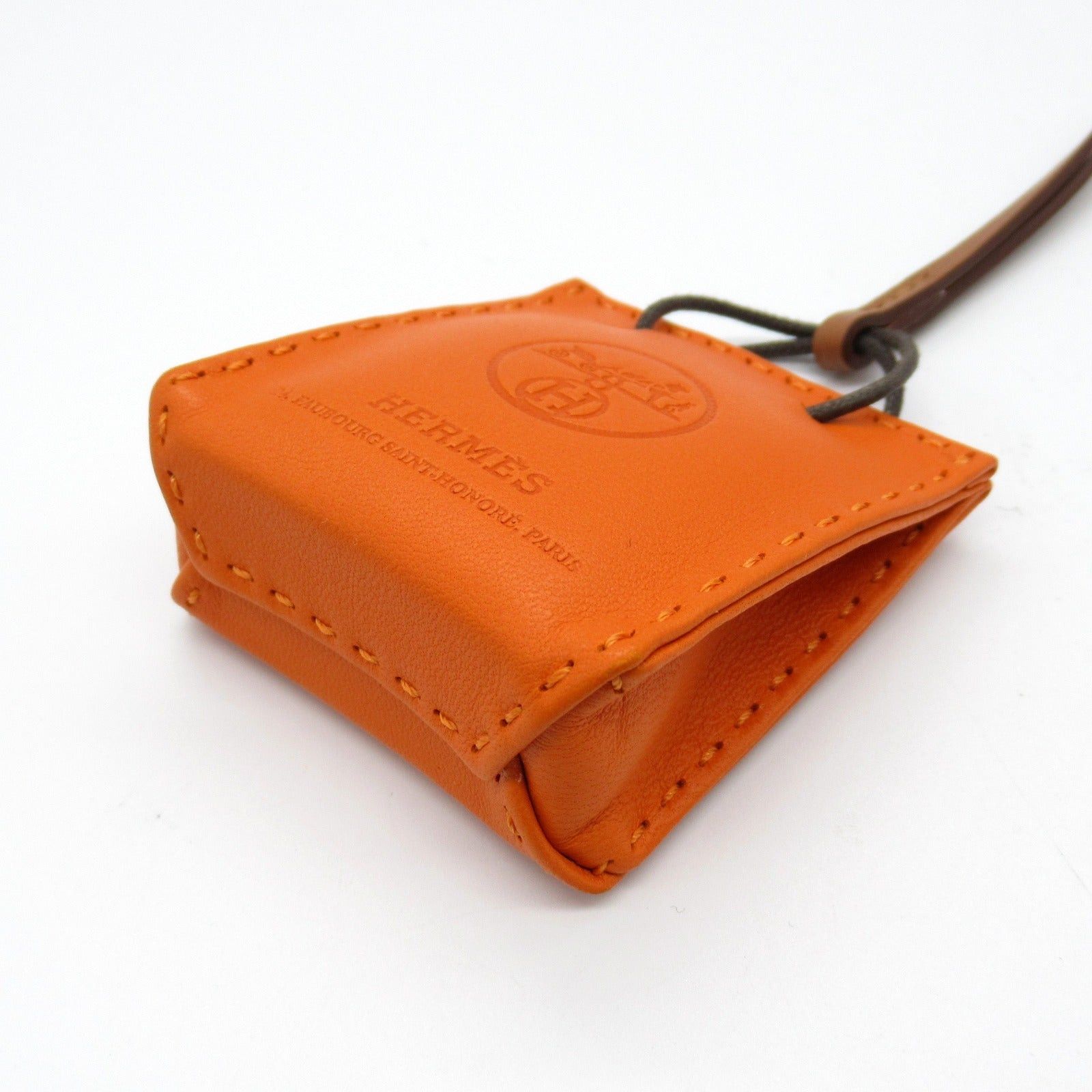 Hermes Hermes Sac Orange Feu Bag Charm Leather Aagneau Y Stamp Size ONE SIZE - 4 Thumbnail