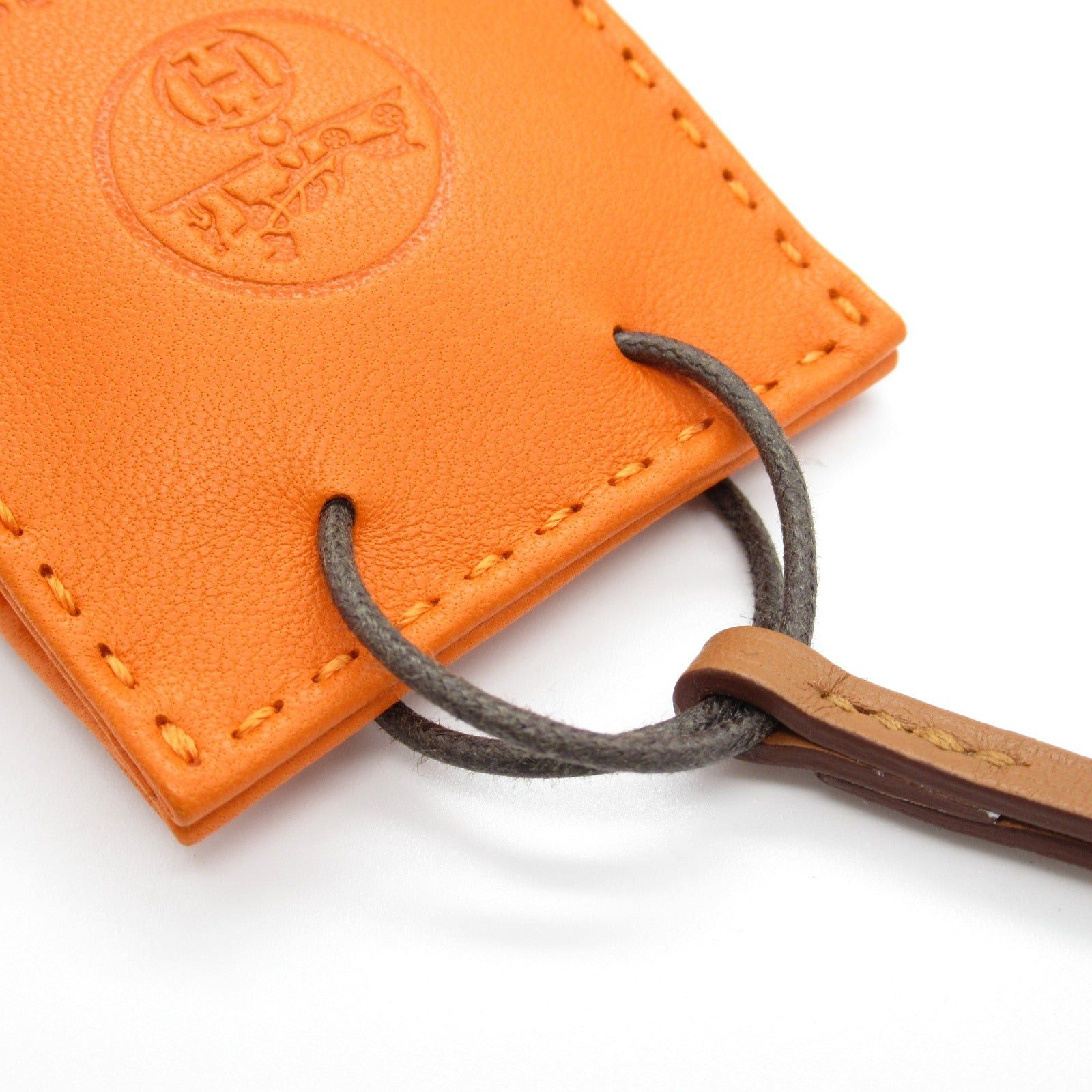 Hermes Hermes Sac Orange Feu Bag Charm Leather Aagneau Y Stamp Size ONE SIZE - 6 Thumbnail
