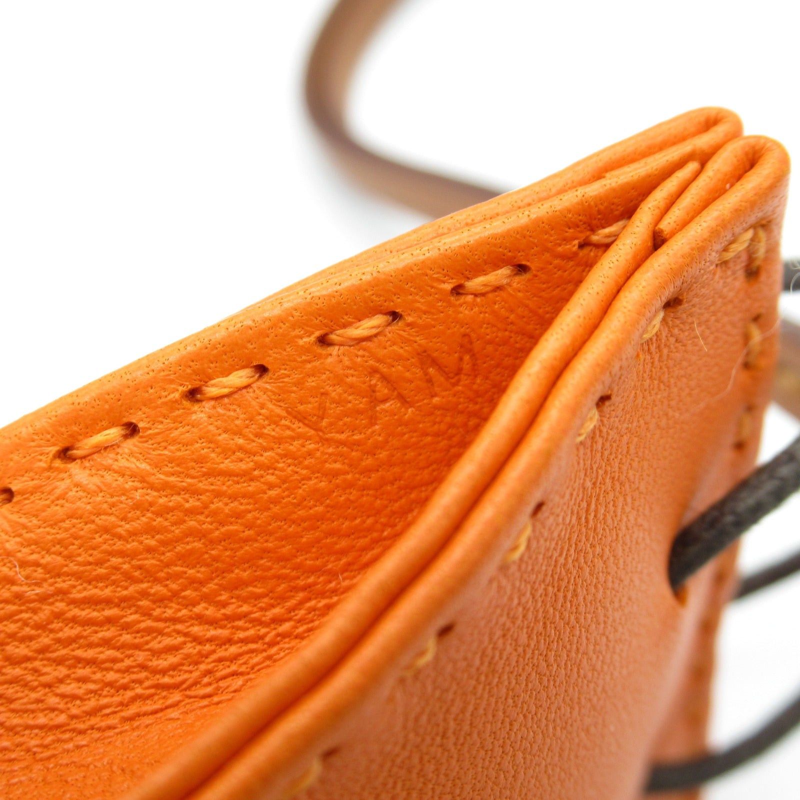 Hermes Hermes Sac Orange Feu Bag Charm Leather Aagneau Y Stamp Size ONE SIZE - 5 Thumbnail
