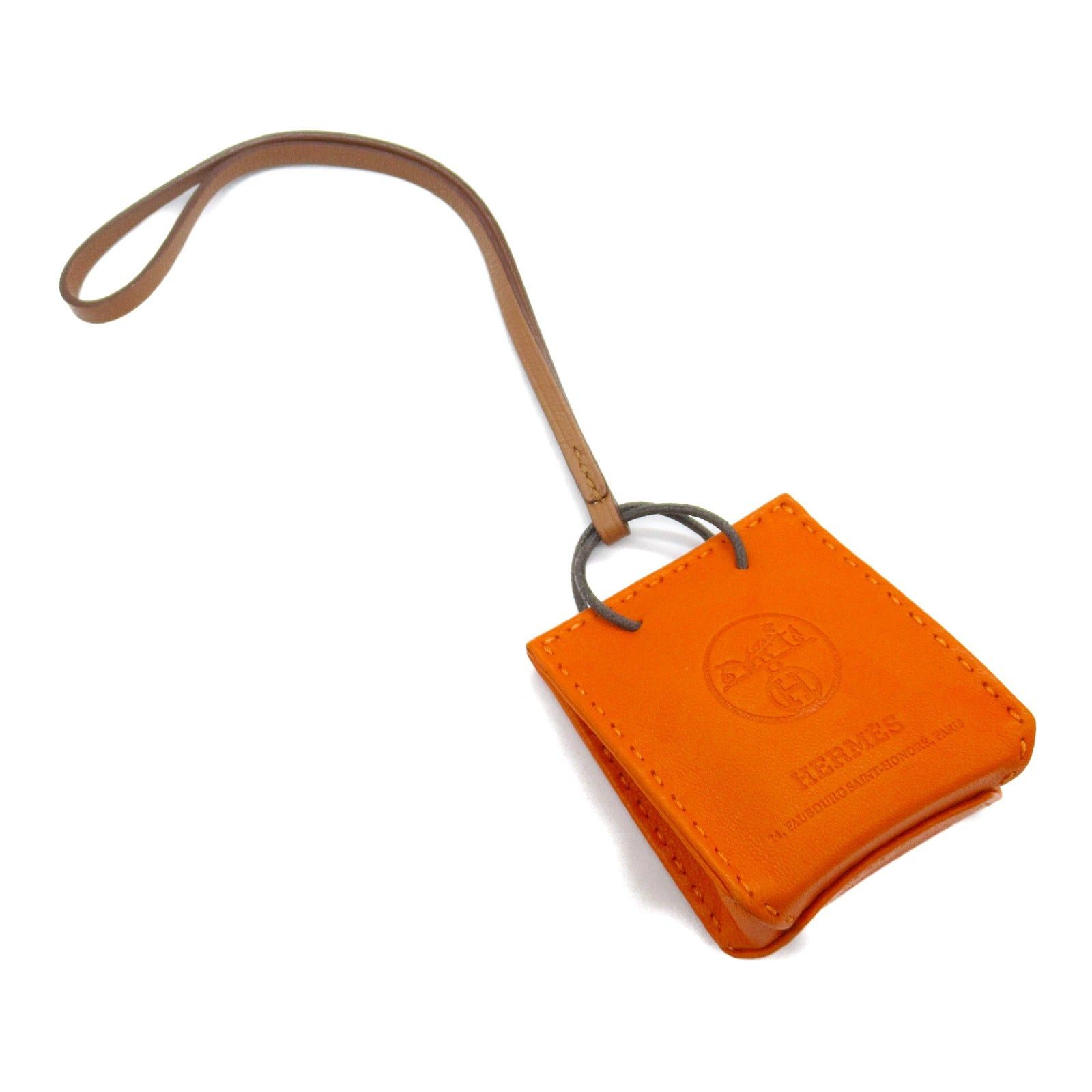 Hermes Hermes Sac Orange Feu Bag Charm Leather Aagneau Y Stamp Size ONE SIZE - 3 Thumbnail